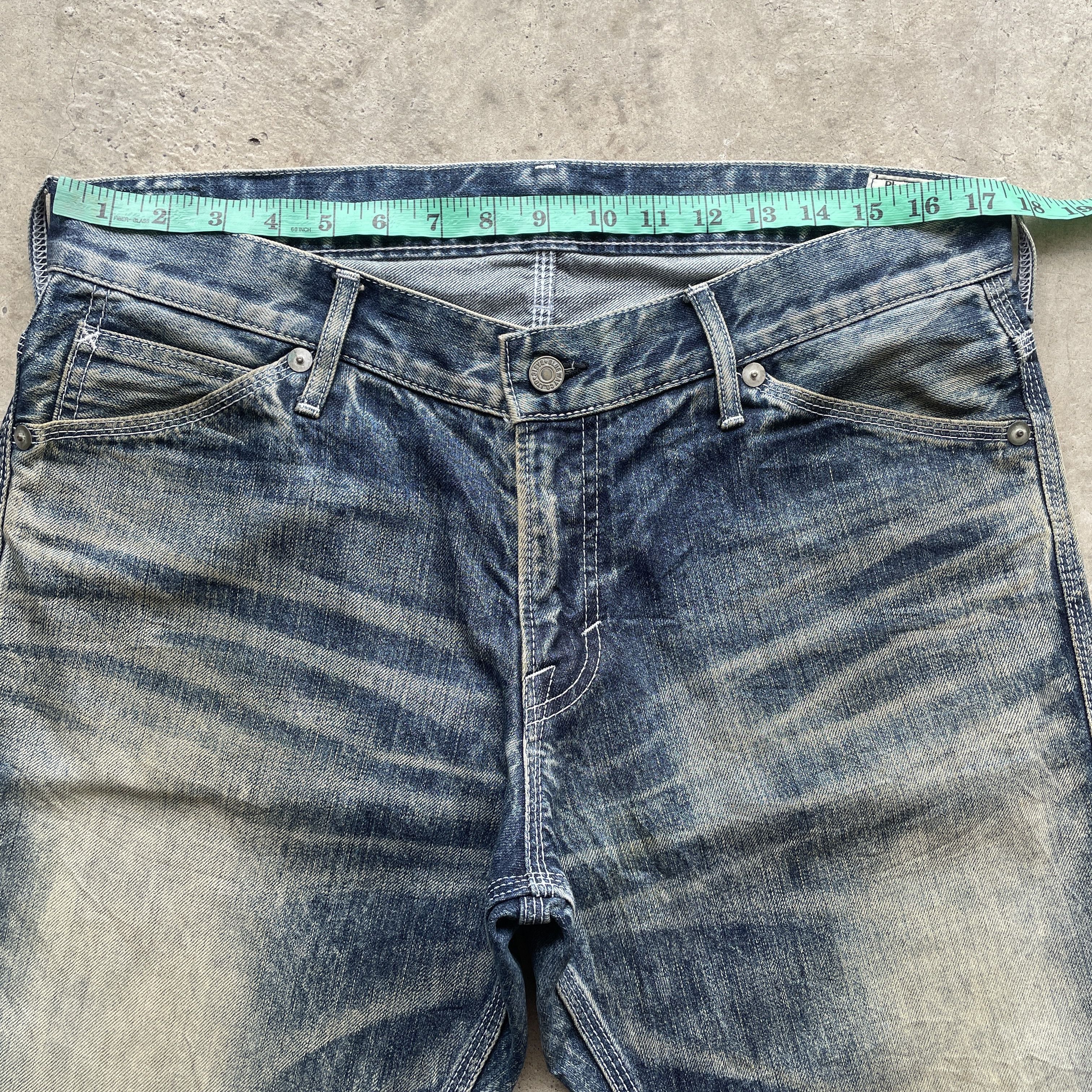 Japanese Brand W35 VINTAGE BLUEWAY RUSTY DISTRESSED JEANS FADED JAPAN PANTS Size US 35 - 5 Thumbnail
