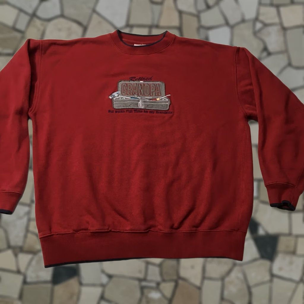Etro M & C Sports Sweatshirt Mens XL Embroidered Red Vintage Modern Graphic Print Crew Neck Pullover Size US XL / EU 56 / 4 - 1 Thumbnail