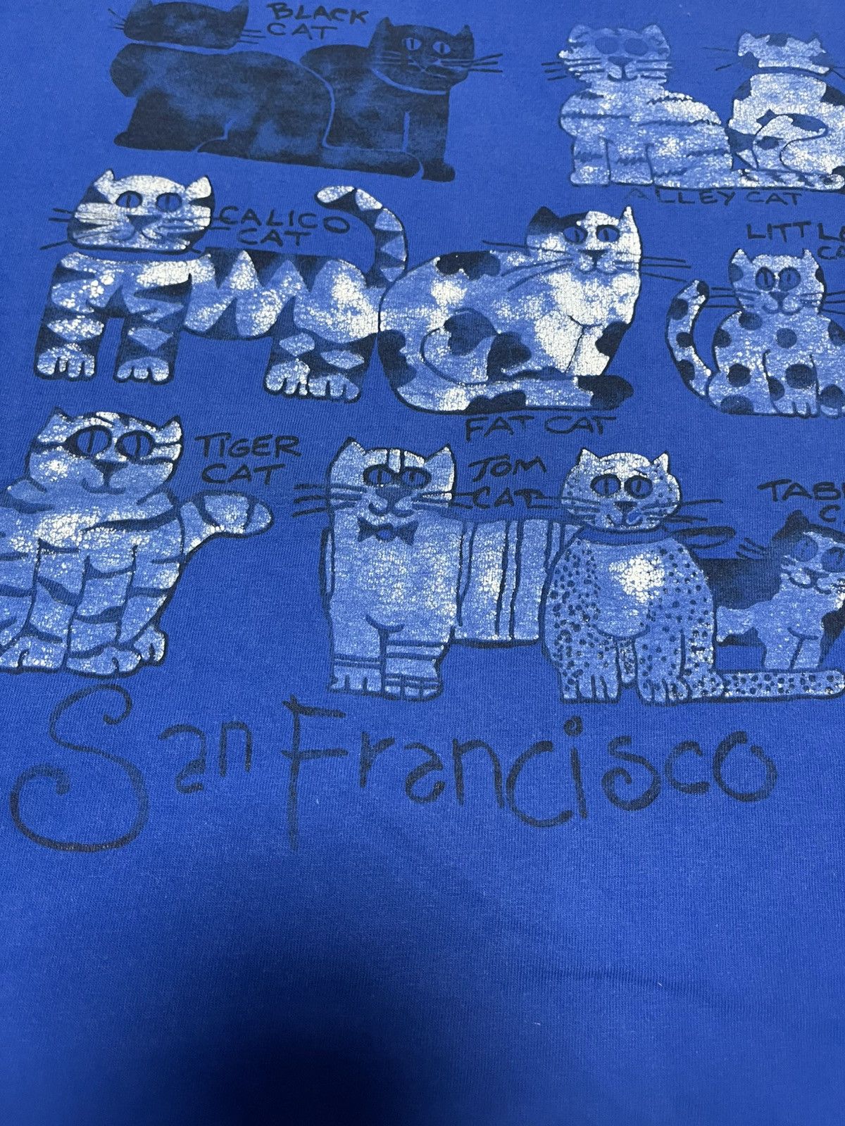 Nutmeg Nutmeg Vintage USA San Francisco Crazy Cats blue size XL Size US XL / EU 56 / 4 - 7 Thumbnail
