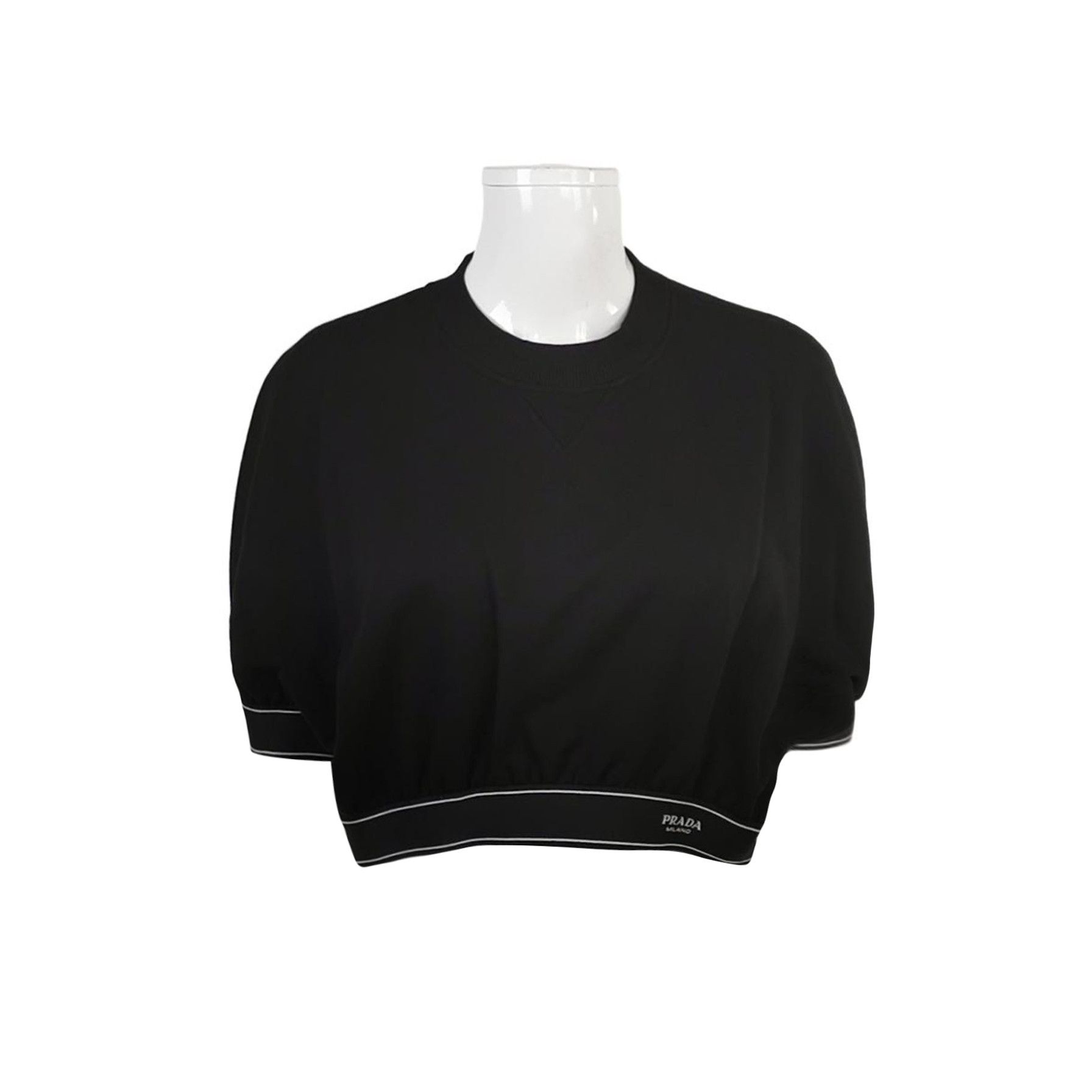 Prada Prada Logo Trim Short Sleeve Sweatshirt Size S Size US S / EU 44-46 / 1 - 1 Thumbnail