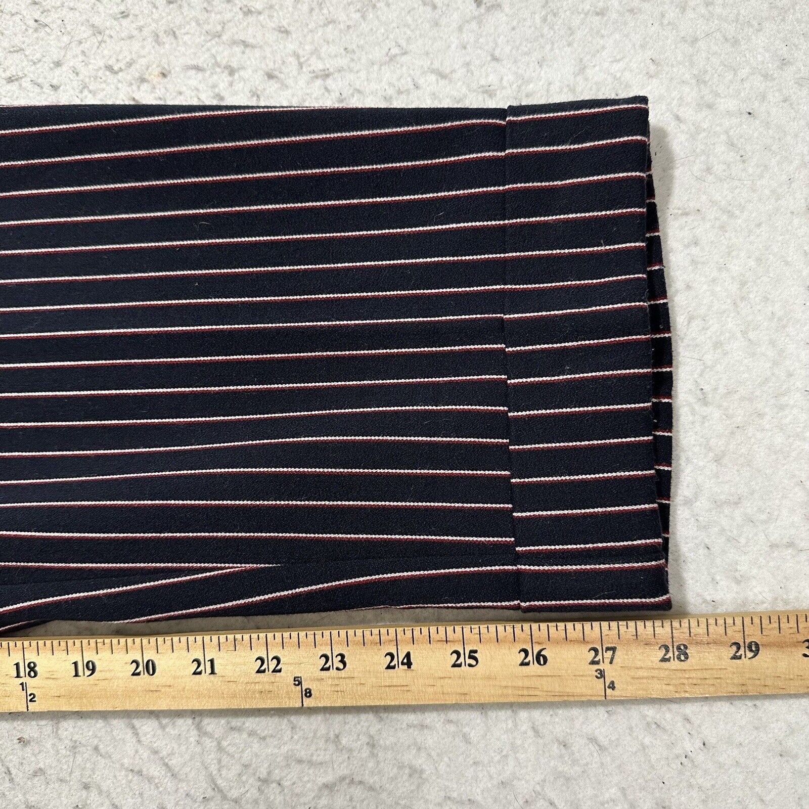 Other Lane Bryant 18 Flat Front Soft Knit Pants Navy Blue Striped Size 40" / US 18 - 12 Thumbnail