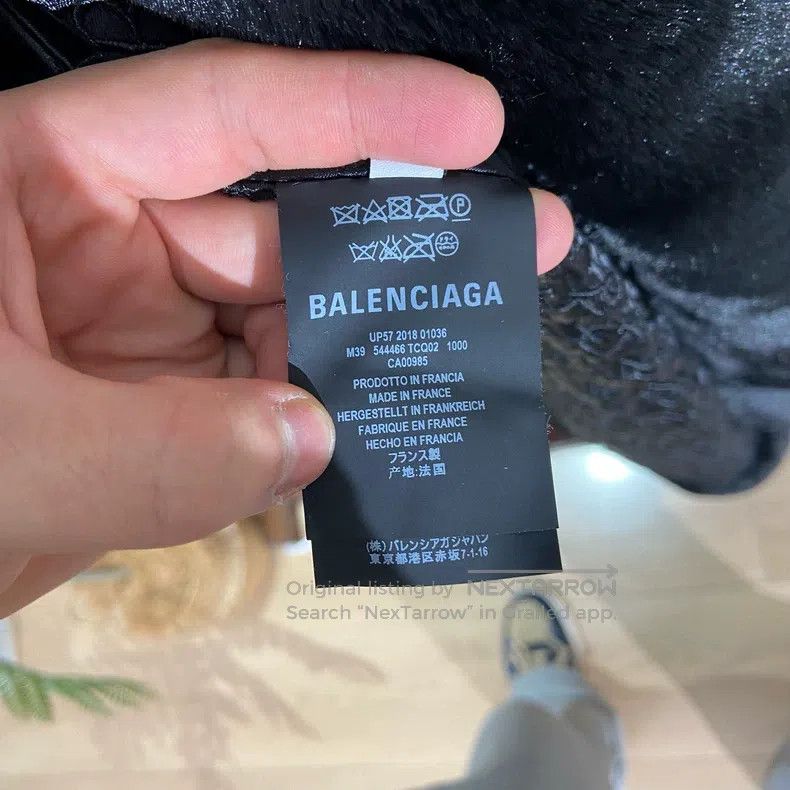 Balenciaga Balenciaga Black Lining Embroidered Logo Full Print Fur Co Size XXS / US 00 / IT 34 - 6 Thumbnail