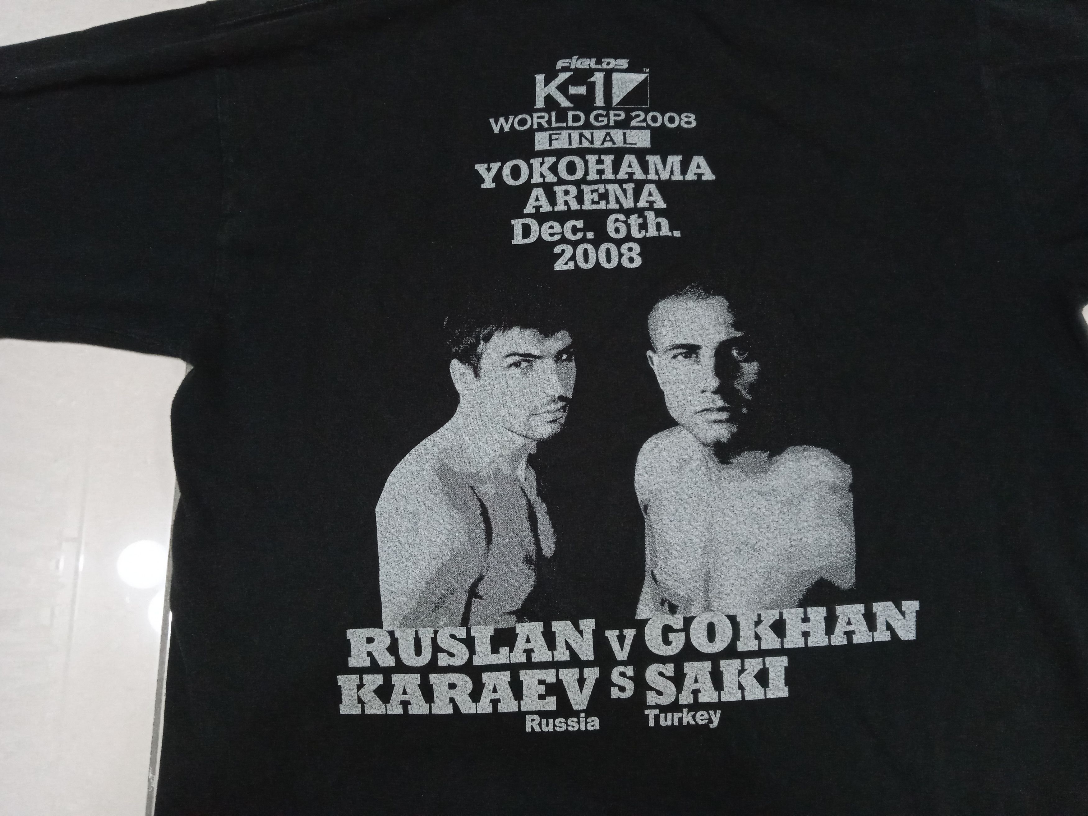 Vintage K1 Kickboxing Jerome Le Banner Vs Remy Bonjasky T-Shirt Size US L / EU 52-54 / 3 - 3 Thumbnail
