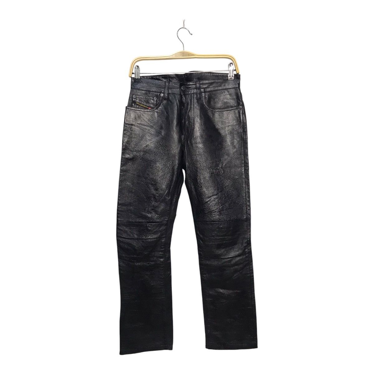 Diesel × Leather Diesel Leather Black Pant Size US 29 - 1 Thumbnail