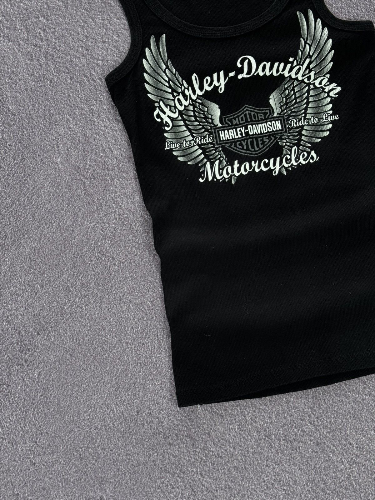 Harley Davidson 00’s Harley Davidson Y2K Printed Grunge Tank Top Size M / US 6-8 / IT 42-44 - 7 Thumbnail