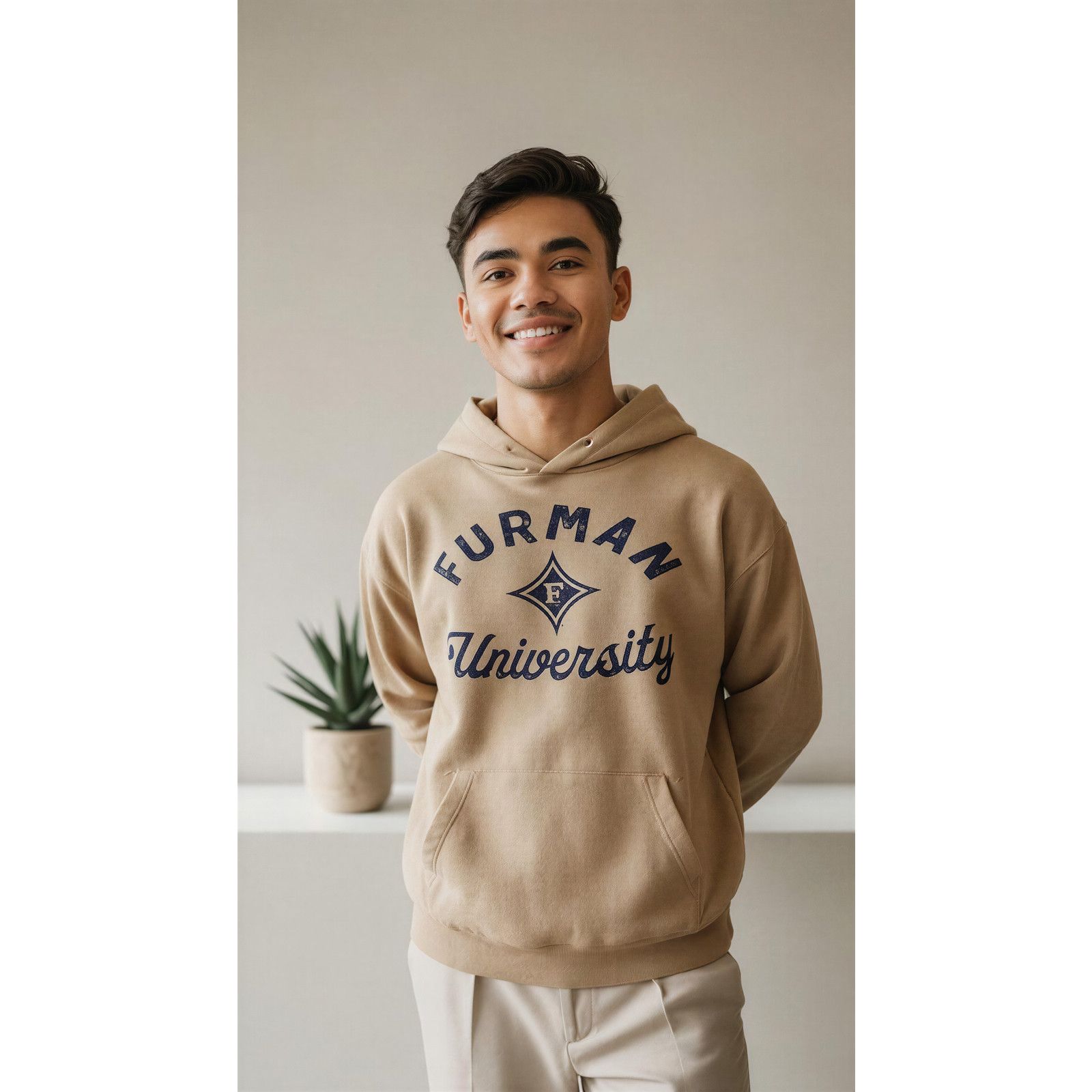 47 Brand NWT 47 Furman University Paladins Mens Pullover Hoodie Beige Size US L / EU 52-54 / 3 - 1 Thumbnail
