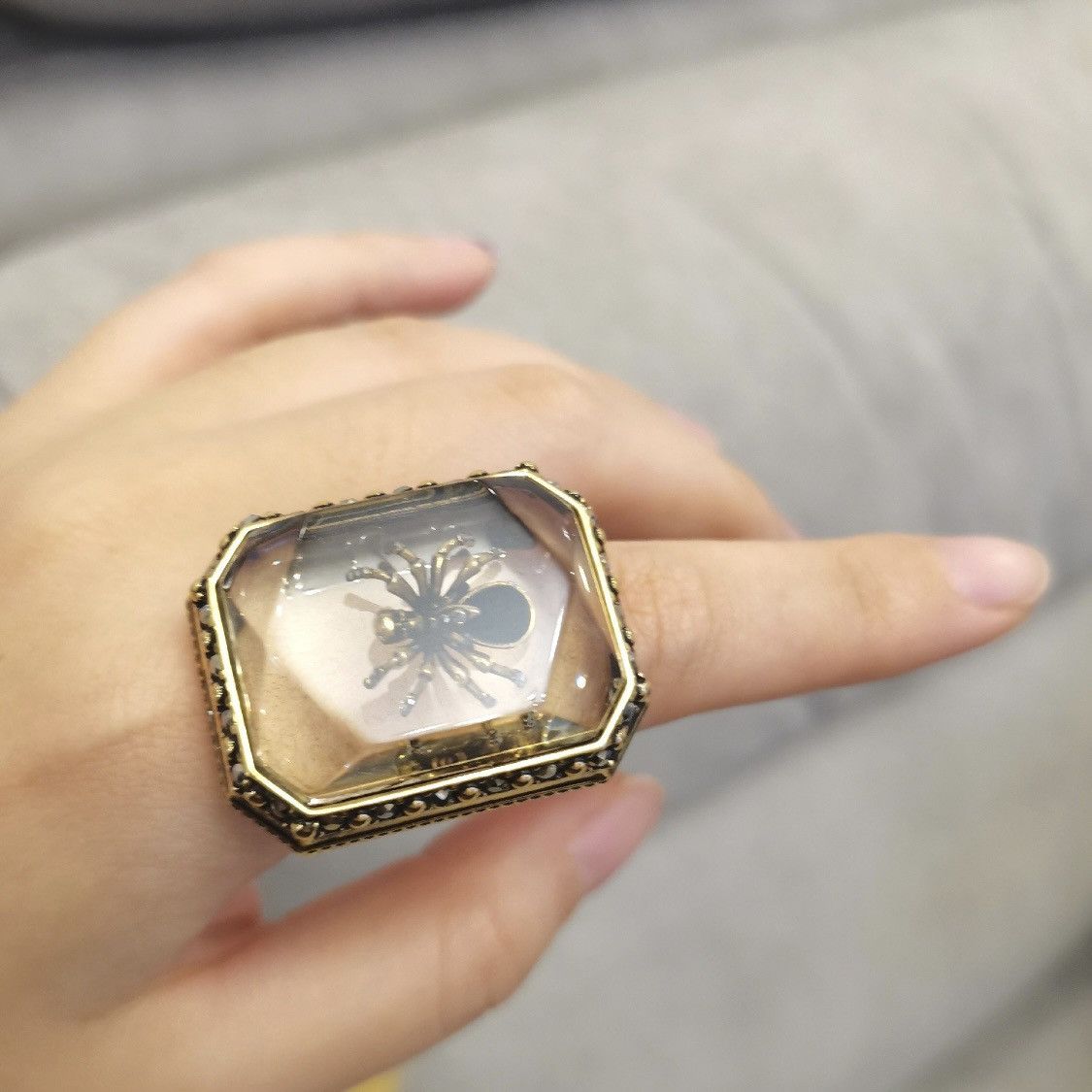Alexander McQueen Alexander McQueen Beetle Embellished Ring Size ONE SIZE - 3 Thumbnail