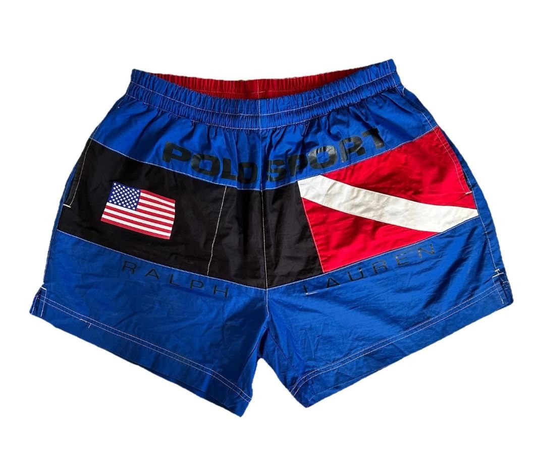 Polo Ralph Lauren Vintage Polo Ralph Lauren Polo Sport Spell out Swim Trunks Size US 36 / EU 52 - 6 Thumbnail