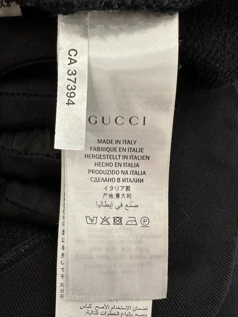 Gucci Gucci Black square double G big logo make old black hoodie Size US XS / EU 42 / 0 - 7 Thumbnail