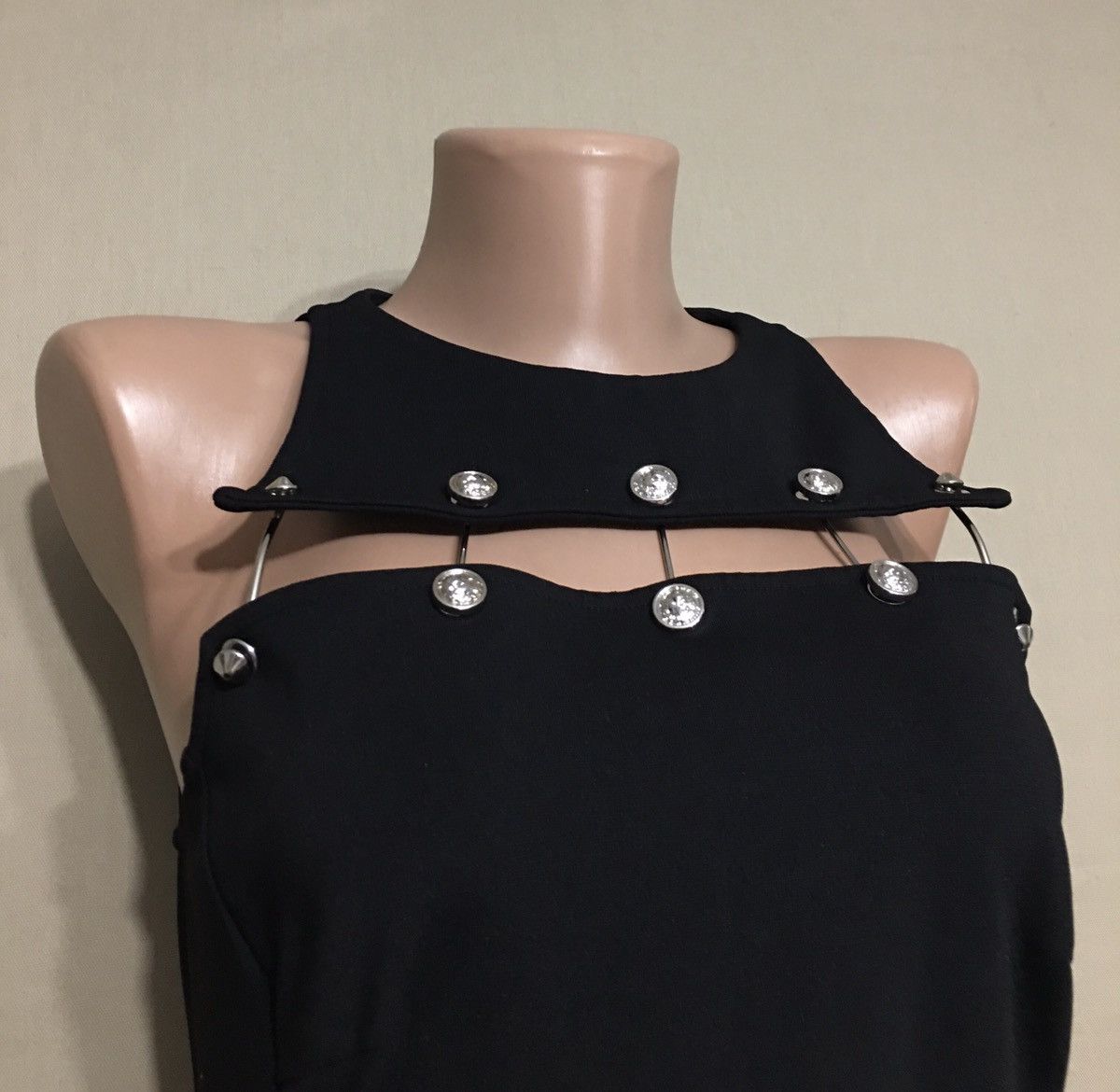 Anthony Vaccarello × Versus Versace VERSUS VERSACE + Anthony Vaccarello Black Mini Dress EU 44 Size M / US 6-8 / IT 42-44 - 5 Thumbnail