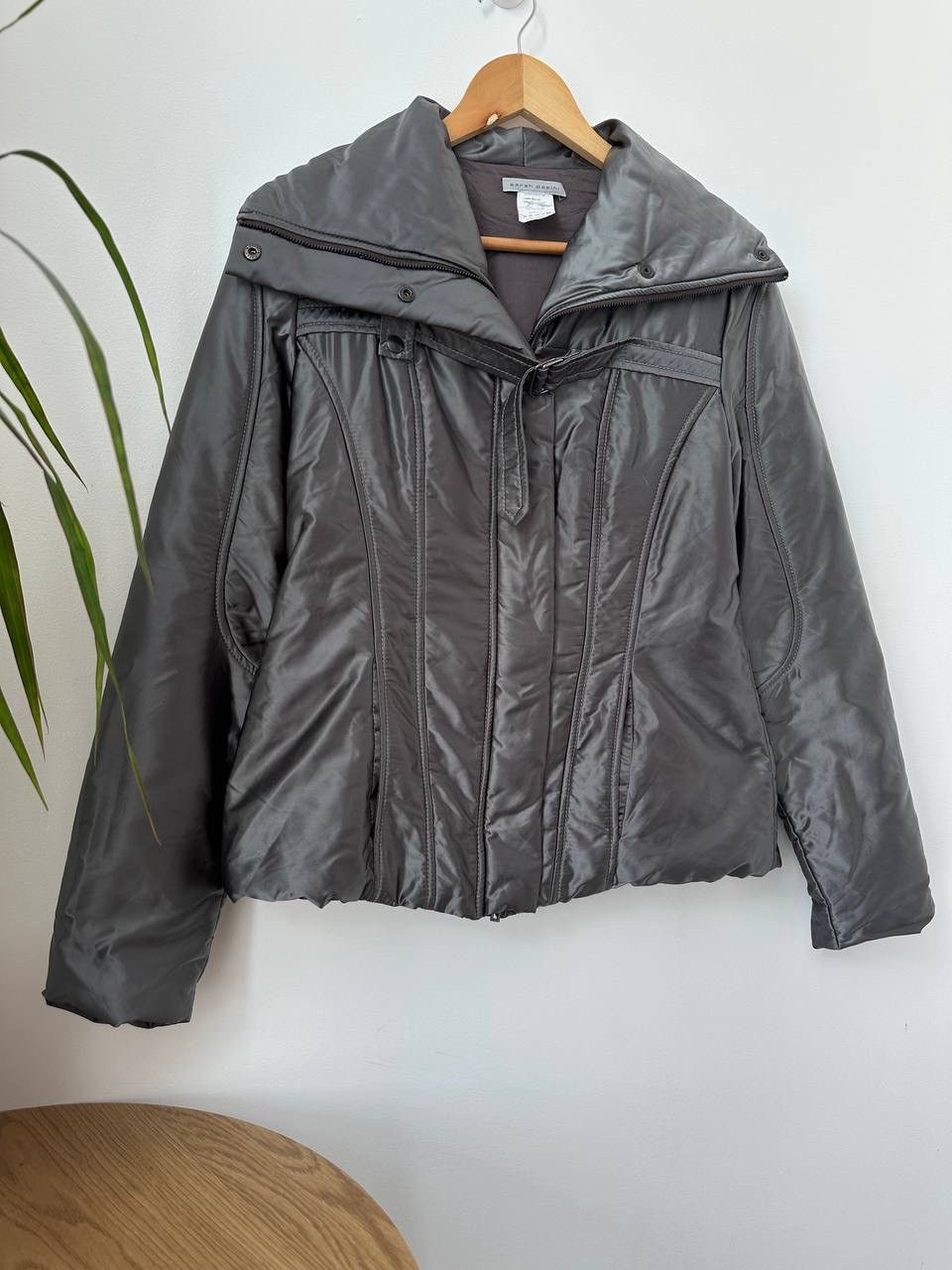 Sarah Pacini × Vintage Vintage Sarah Pacini Nylon Gray Womens Jacket Size S / US 4 / IT 40 - 6 Thumbnail