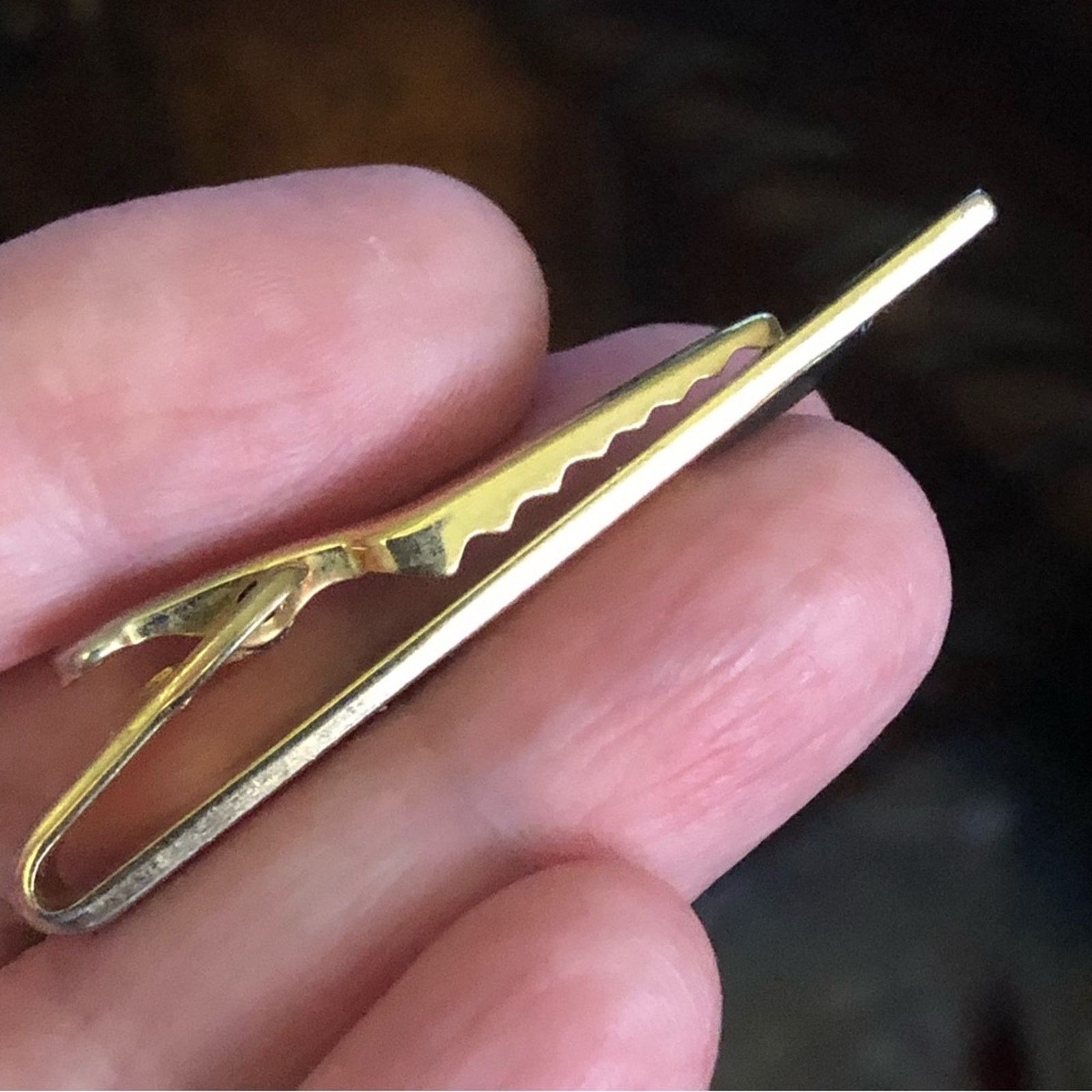 Vintage Vintage men’s gold tone simulated onyx tie bar Size ONE SIZE - 2 Thumbnail