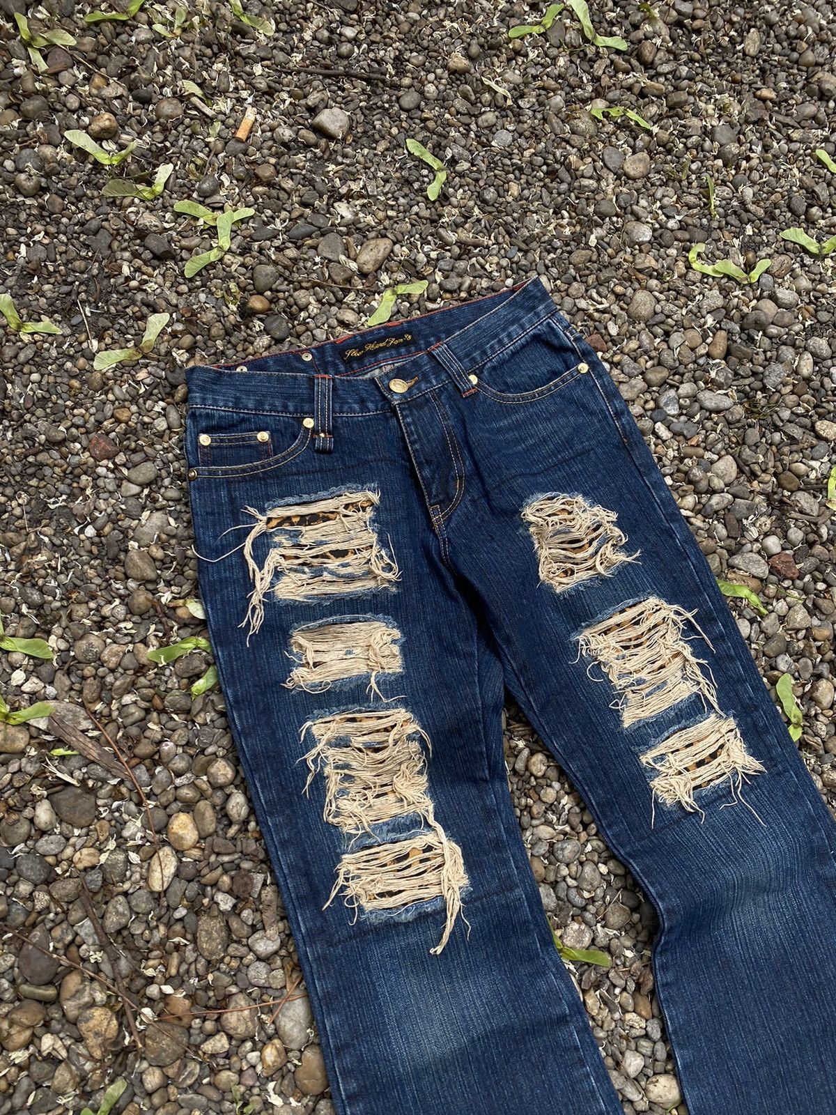 Japanese Brand Slow Hand Jam Distressed Flared Jeans Size 26" / US 2 / IT 38 - 4 Thumbnail