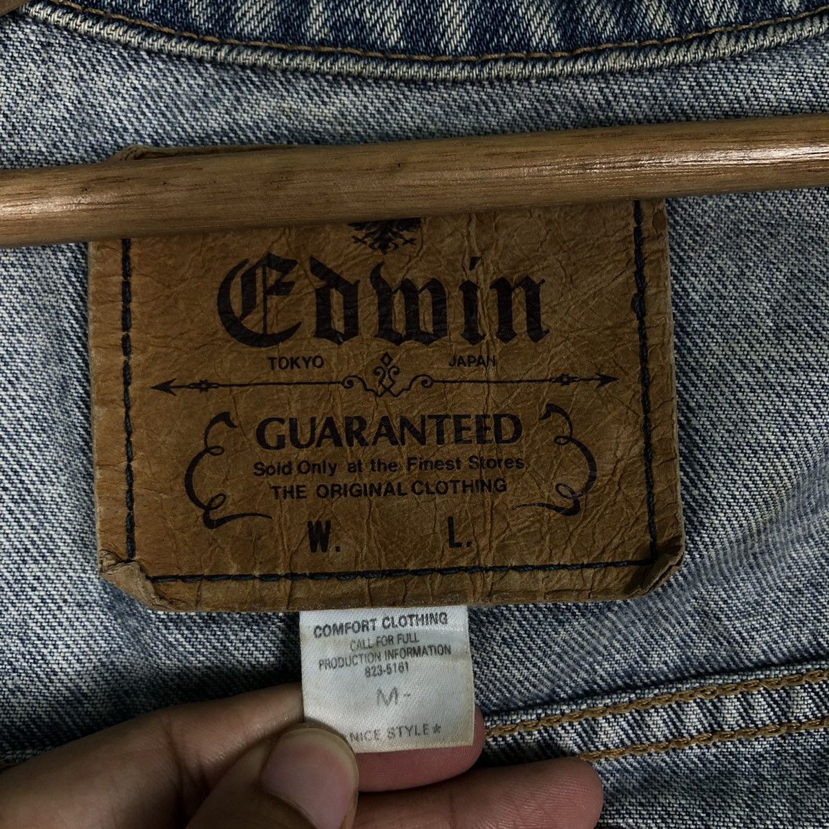 If Six Was Nine 🔥Vintage Trucker Denim Jacket Biker Edwin Size US M / EU 48-50 / 2 - 17 Thumbnail