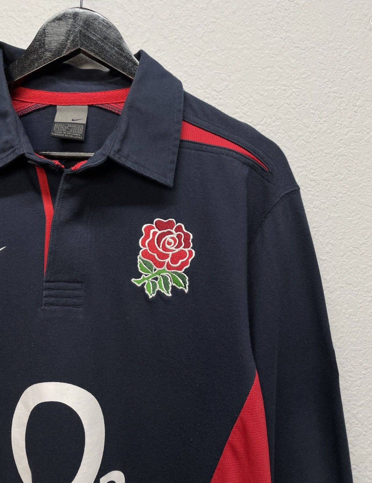 Vintage Vintage Y2K Nike England World Cup 2003 Rugby Polo Longsleve Size US L / EU 52-54 / 3 - 7 Thumbnail