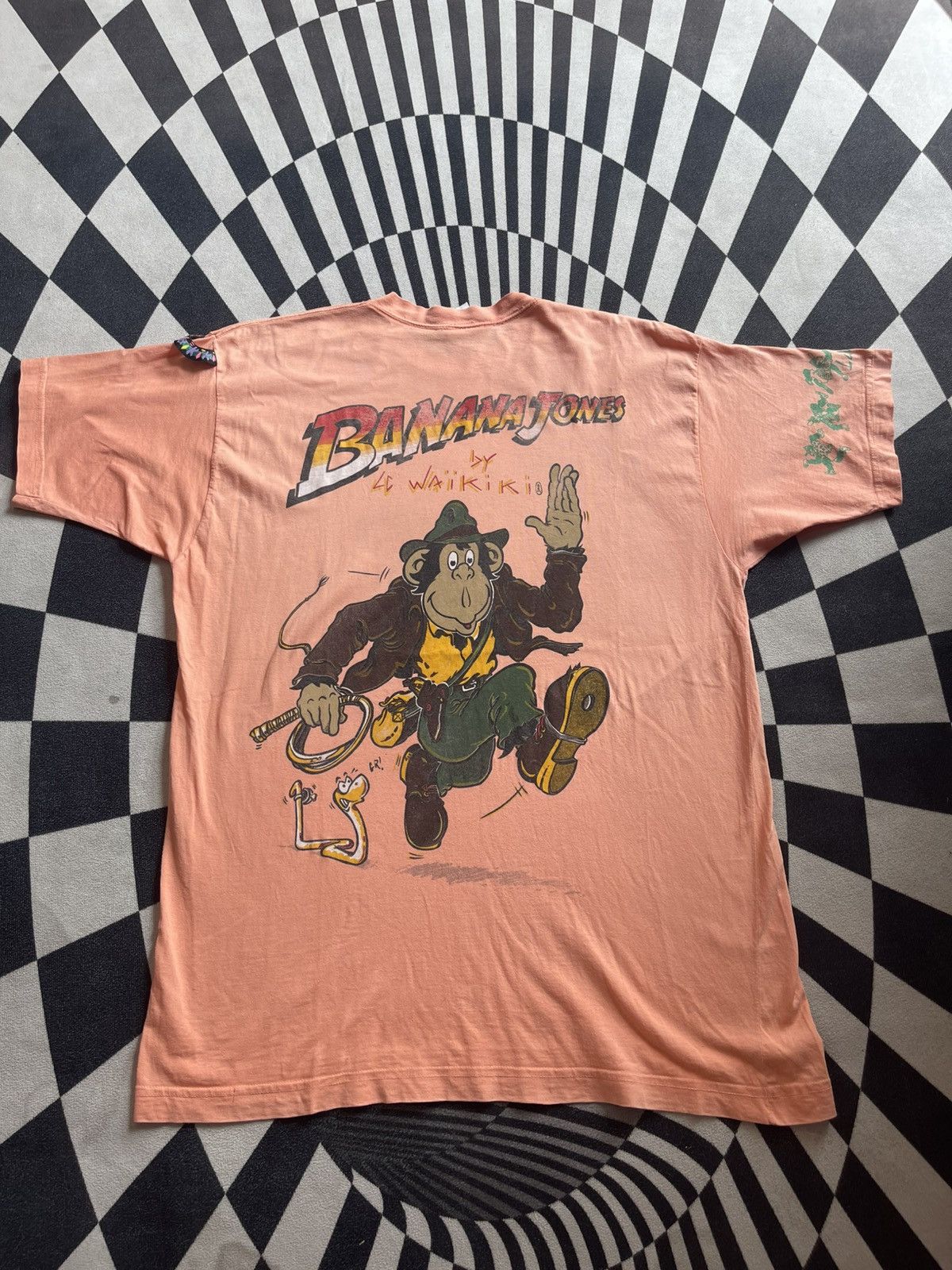 Vintage Vintage 90s L.C. Waikiki "Banana Jones" Monkey T-Shirt Size US XL / EU 56 / 4 - 1 Thumbnail