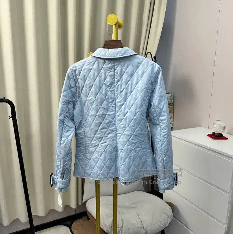 Burberry Burberry Light Blue Quilted Cotton Jacket. Size M / US 6-8 / IT 42-44 - 2 Thumbnail