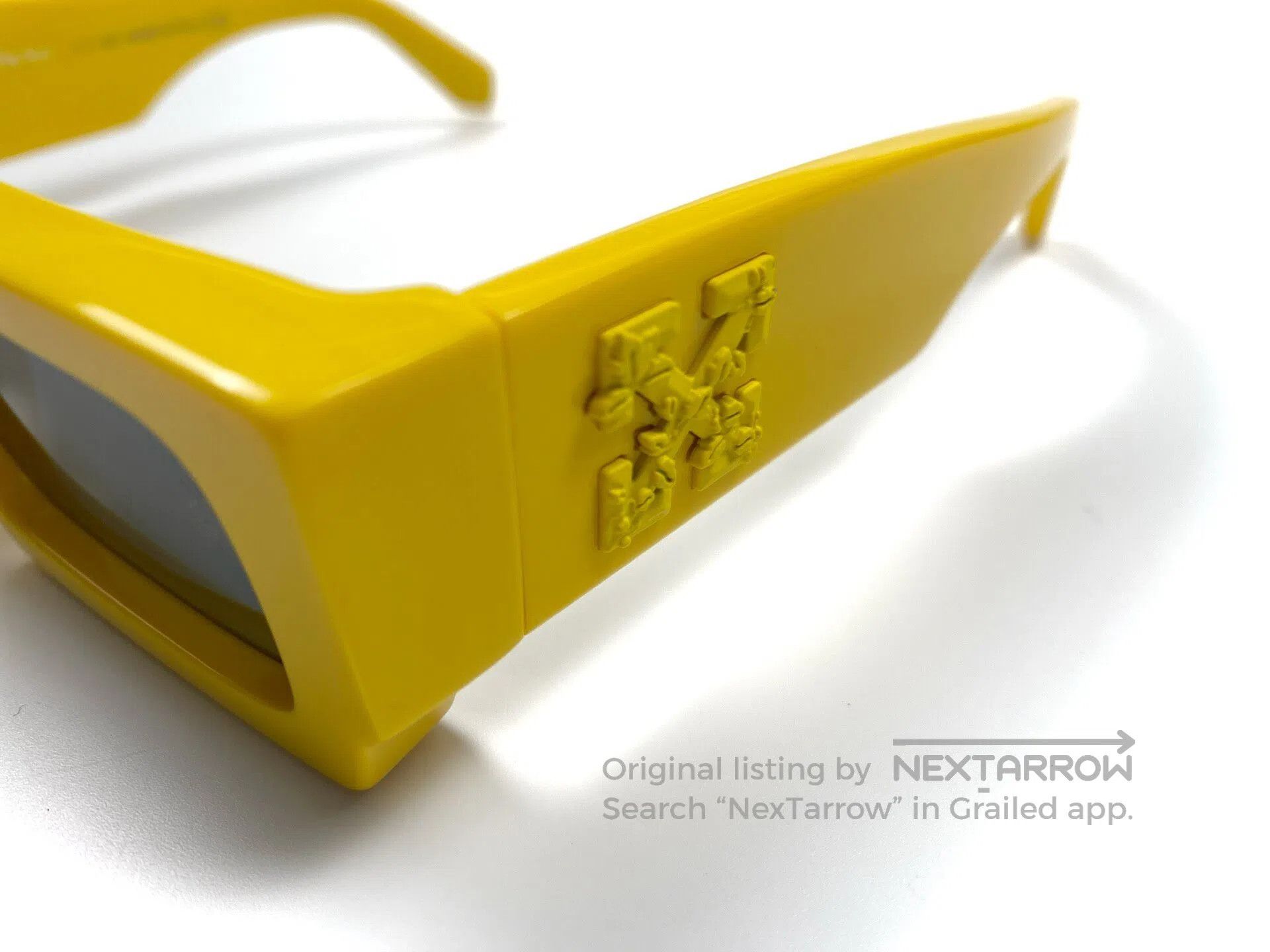 Off-White Off-White Arrow Logo Yellow Sunglasses Size ONE SIZE - 3 Thumbnail