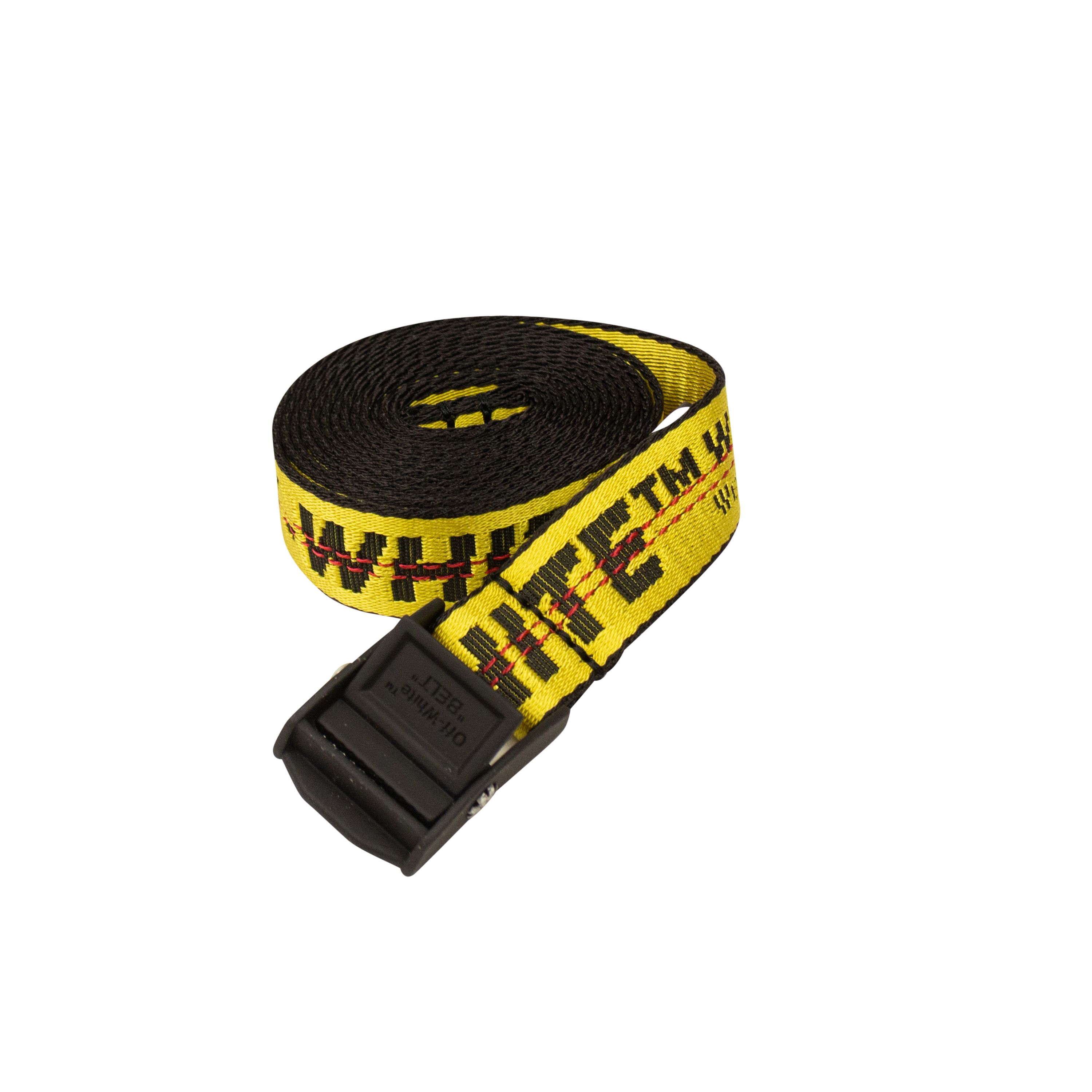 image of Off White Yellow Mini Industrial Belt Size Os, Women's