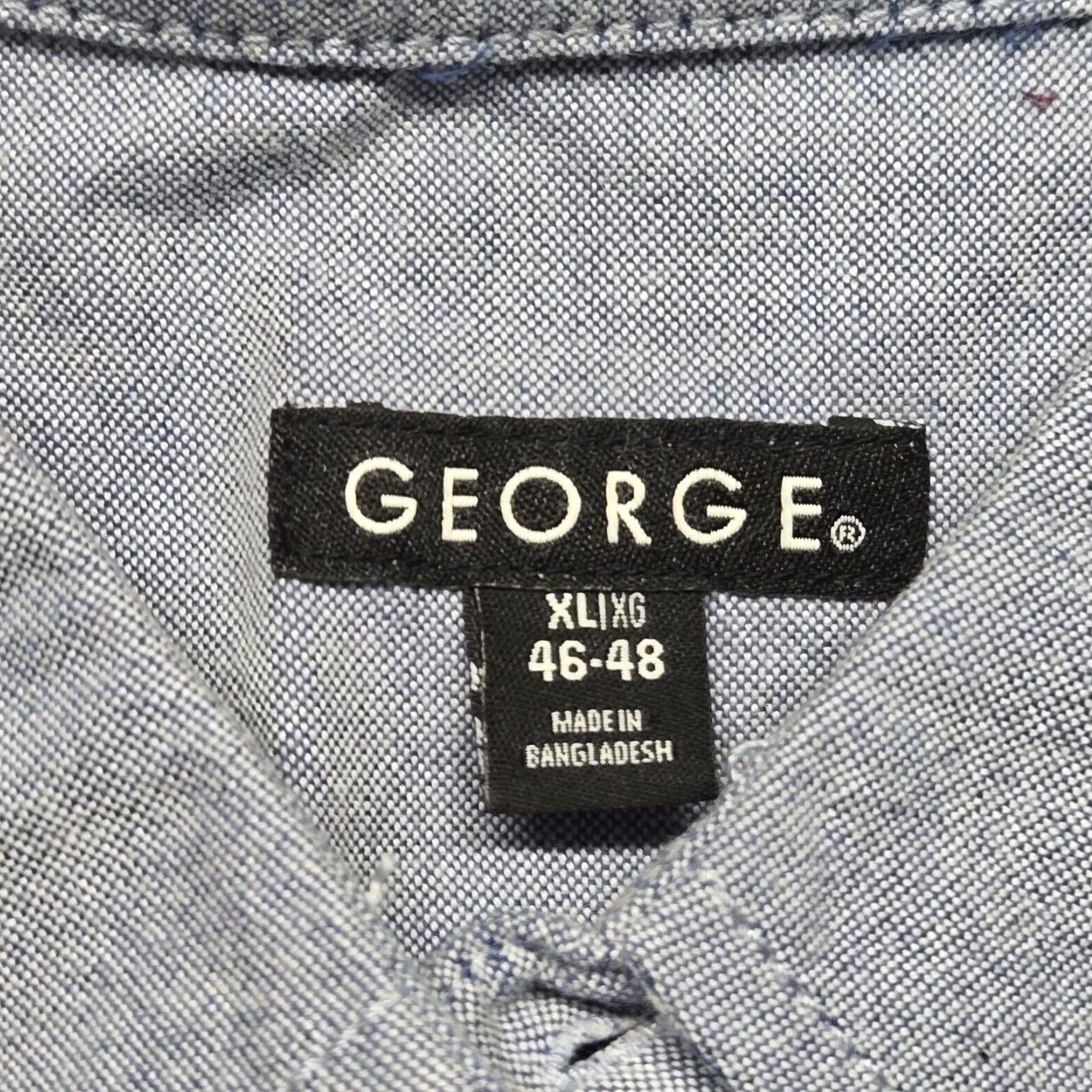 George George Button Up Shirt Short Sleeve Gray Adult Men's XL Size US XL / EU 56 / 4 - 3 Thumbnail