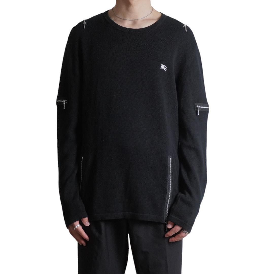 Burberry Black Label Multi-Zip Bondage Cotton Knit Shirt Size US S / EU 44-46 / 1 - 2 Thumbnail