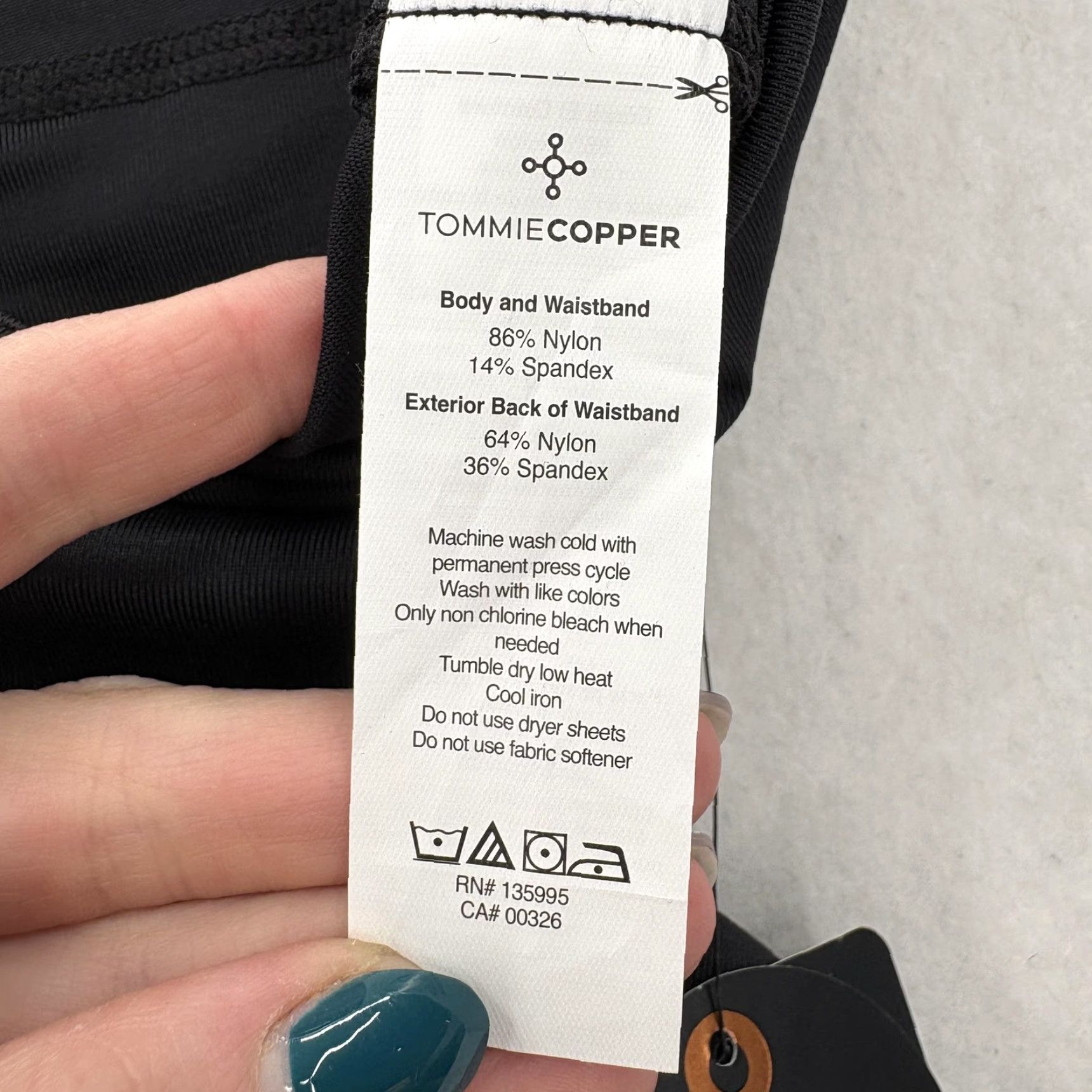 Vintage Tommie Copper Leggings Womens 2XL Black Back Support High Rise Compression Ankle Size 40" / US 18 - 7 Thumbnail