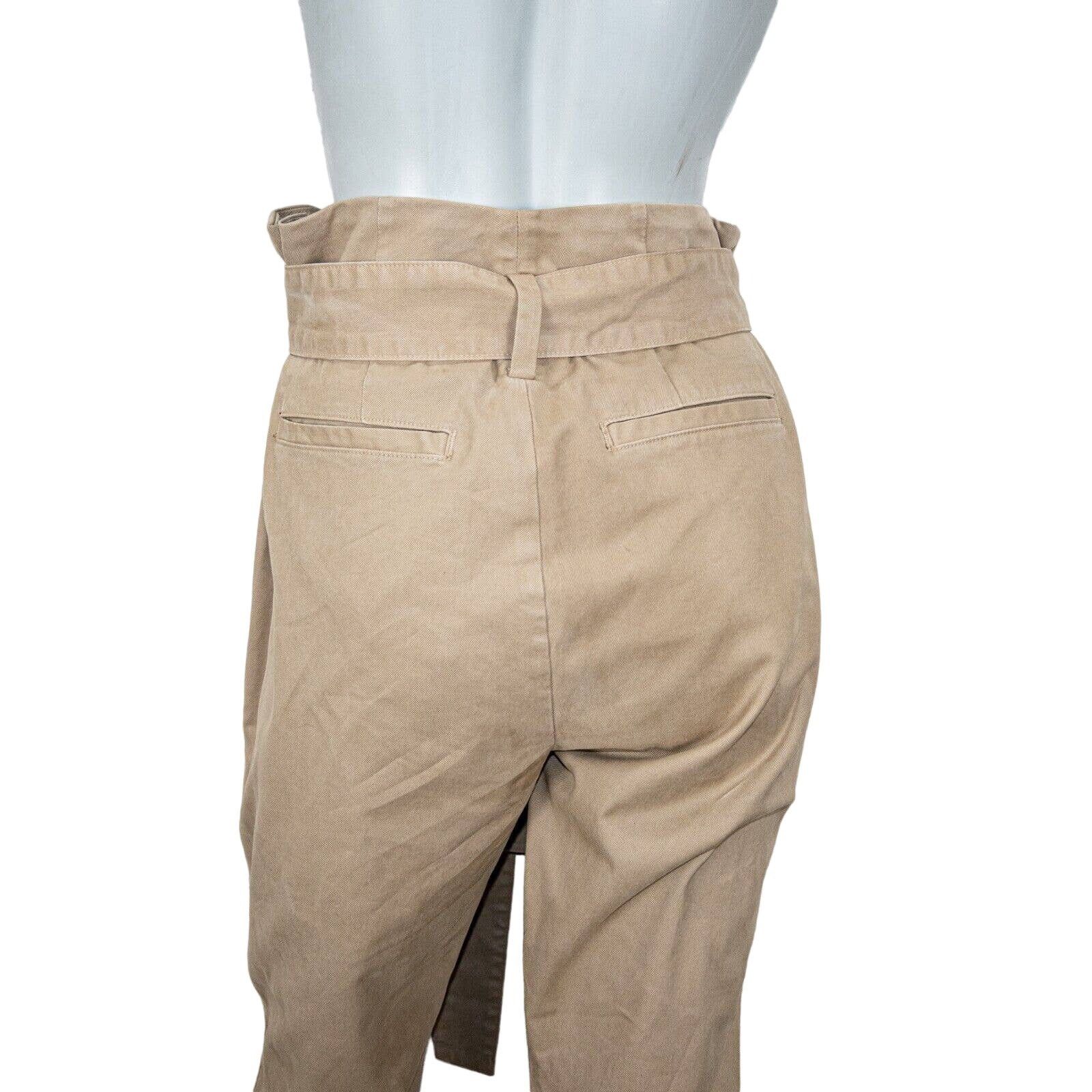 Frame FRAME Denim Women's Belted Paper Bag Khaki Trouser Size 29" - 9 Thumbnail
