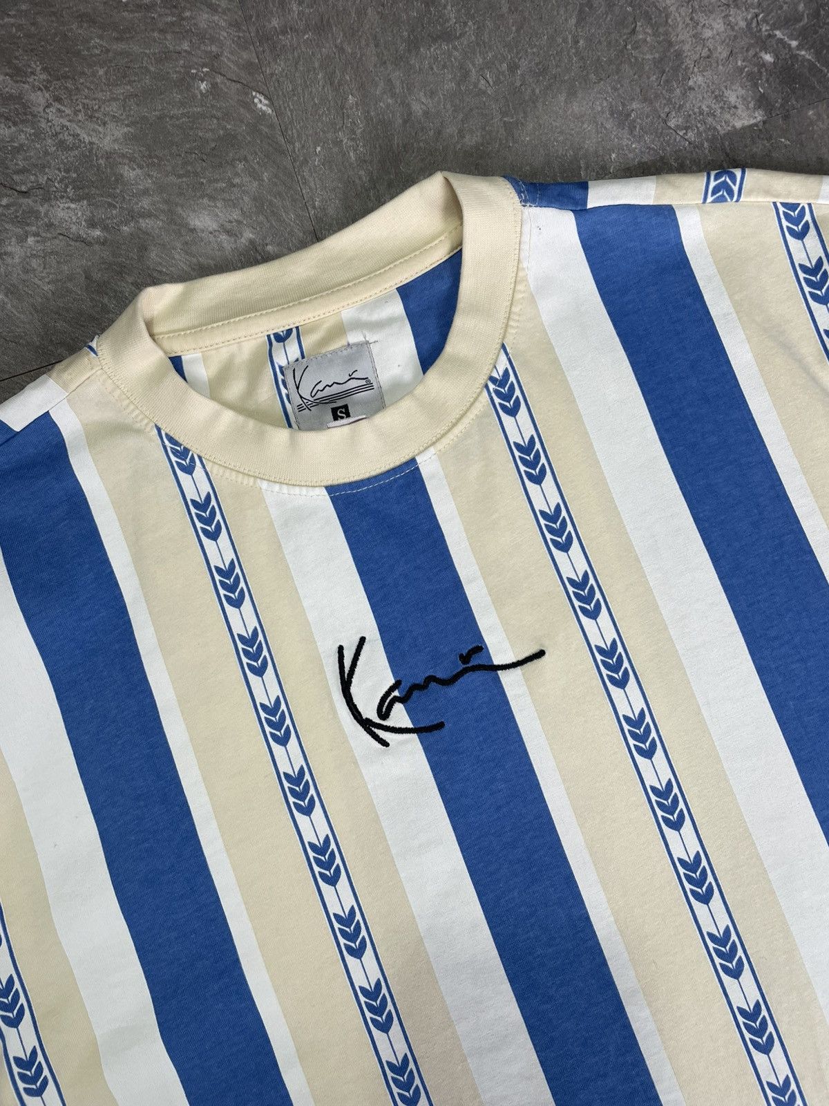 Karl Kani Vintage Karl Kani Embroidered Logo Striped T-Shirt Rap Y2K Size US S / EU 44-46 / 1 - 2 Thumbnail