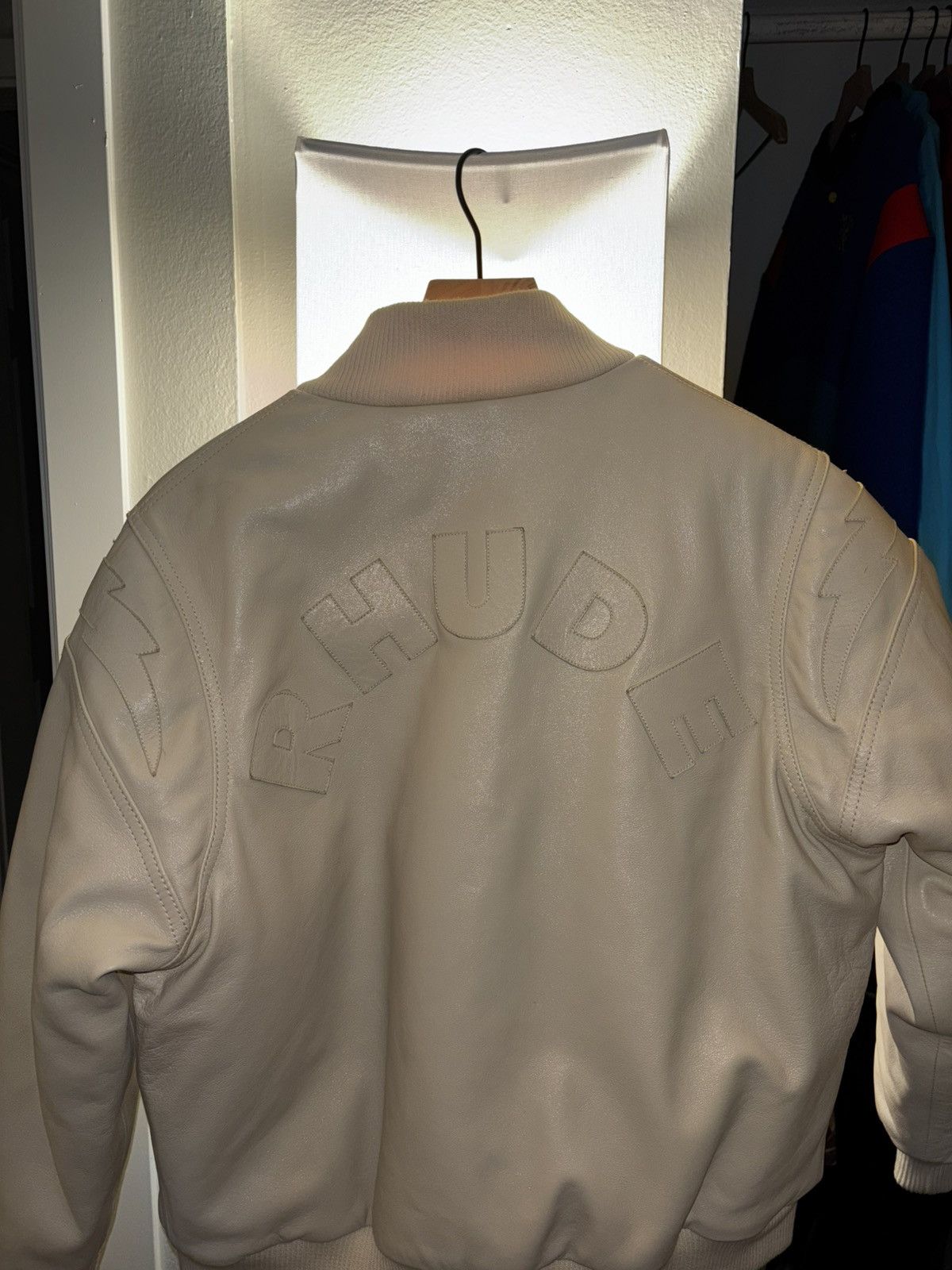 Rhude Rhude Speedster Calfskin Leather Jacket Size US L / EU 52-54 / 3 - 3 Thumbnail