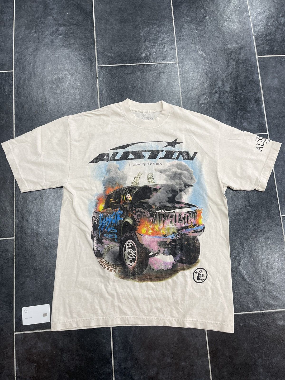 image of Post Malone Austin Hellstartee in White, Men's (Size Large)