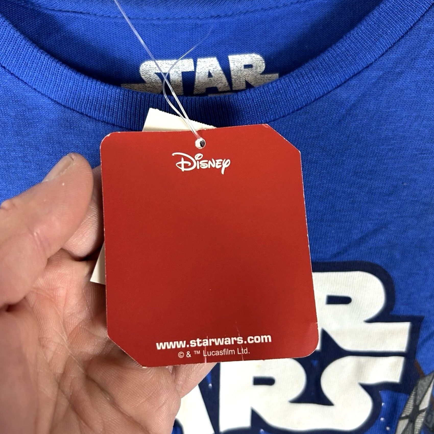 Disney VINTAGE Star Wars The Force Awakens Galaxy T-Shirt Mens L Blue Graphic Print NWT Size US L / EU 52-54 / 3 - 3 Thumbnail