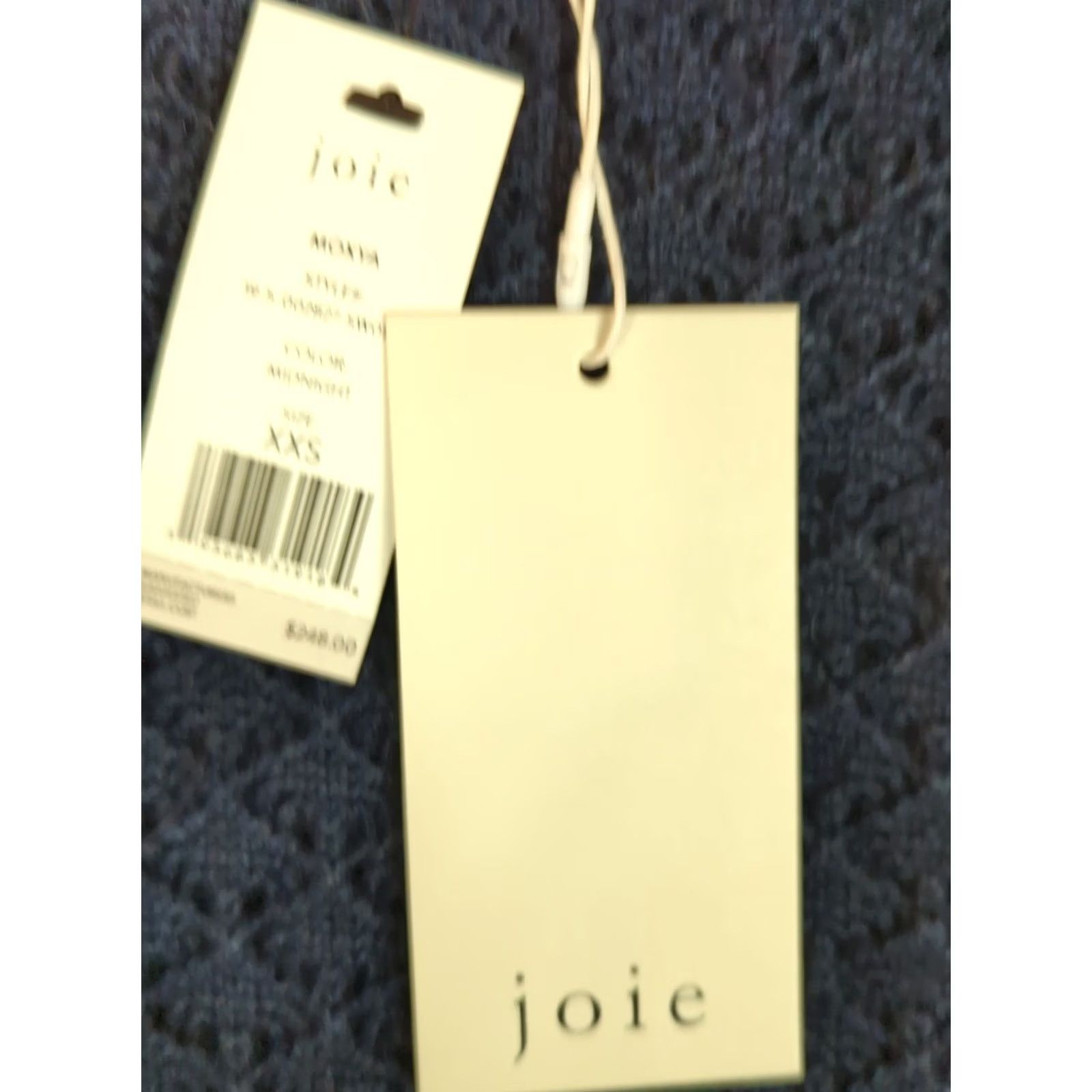 Joie JOIE Sweater Top Honeycomb Open Knit Wool Blend Blue XXS Women Size XXS / US 00 / IT 34 - 2 Thumbnail