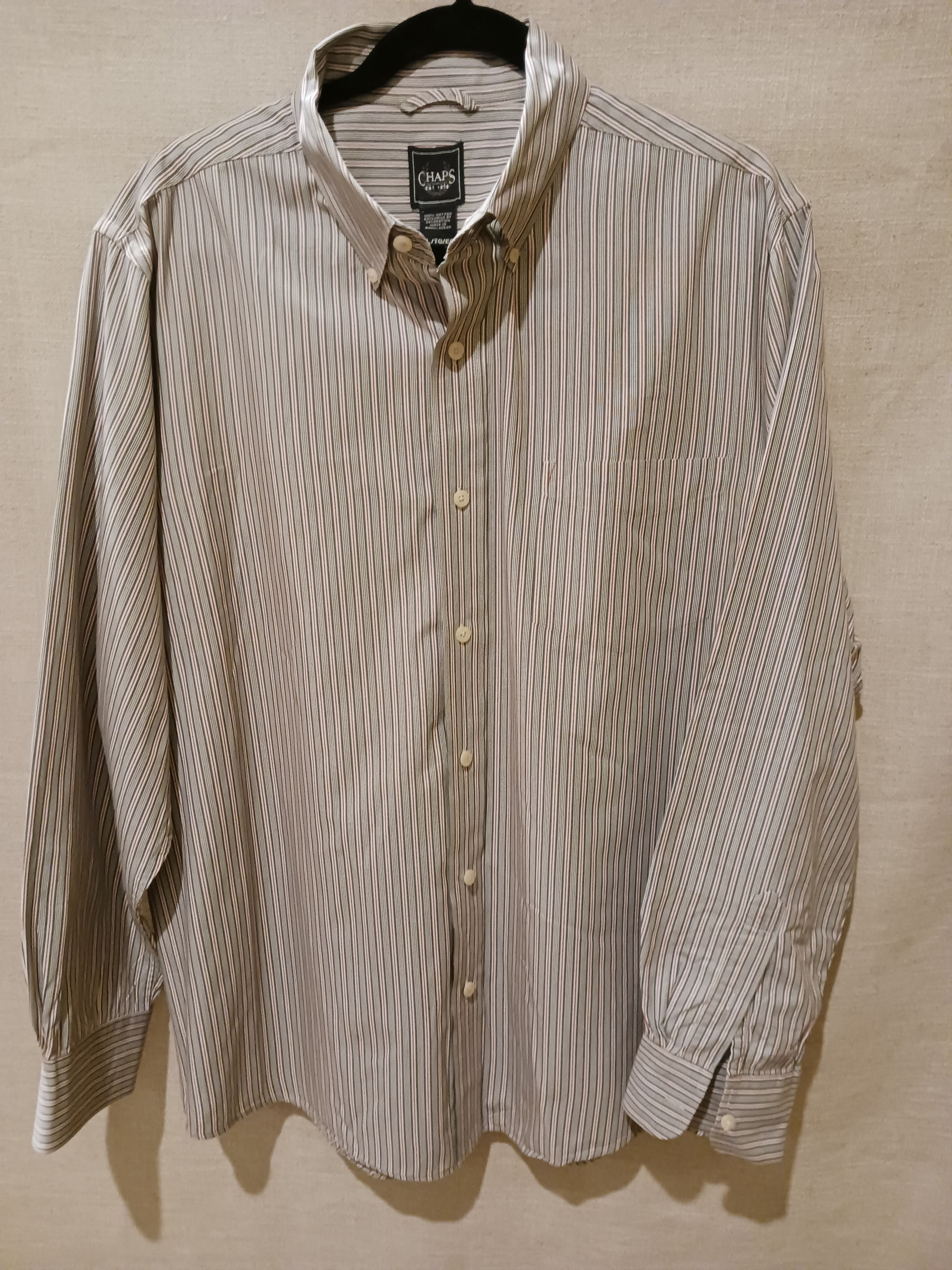 Chaps Vintage 90's 100% Cotton Striped Shirt Size US XL / EU 56 / 4 - 1 Thumbnail