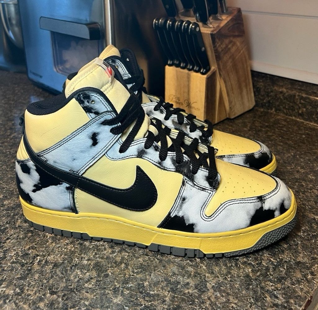 Nike Nike Dunk High 1985 SP "Black Acid Wash" Sneakers Size US 13 / EU 46 - 5 Thumbnail