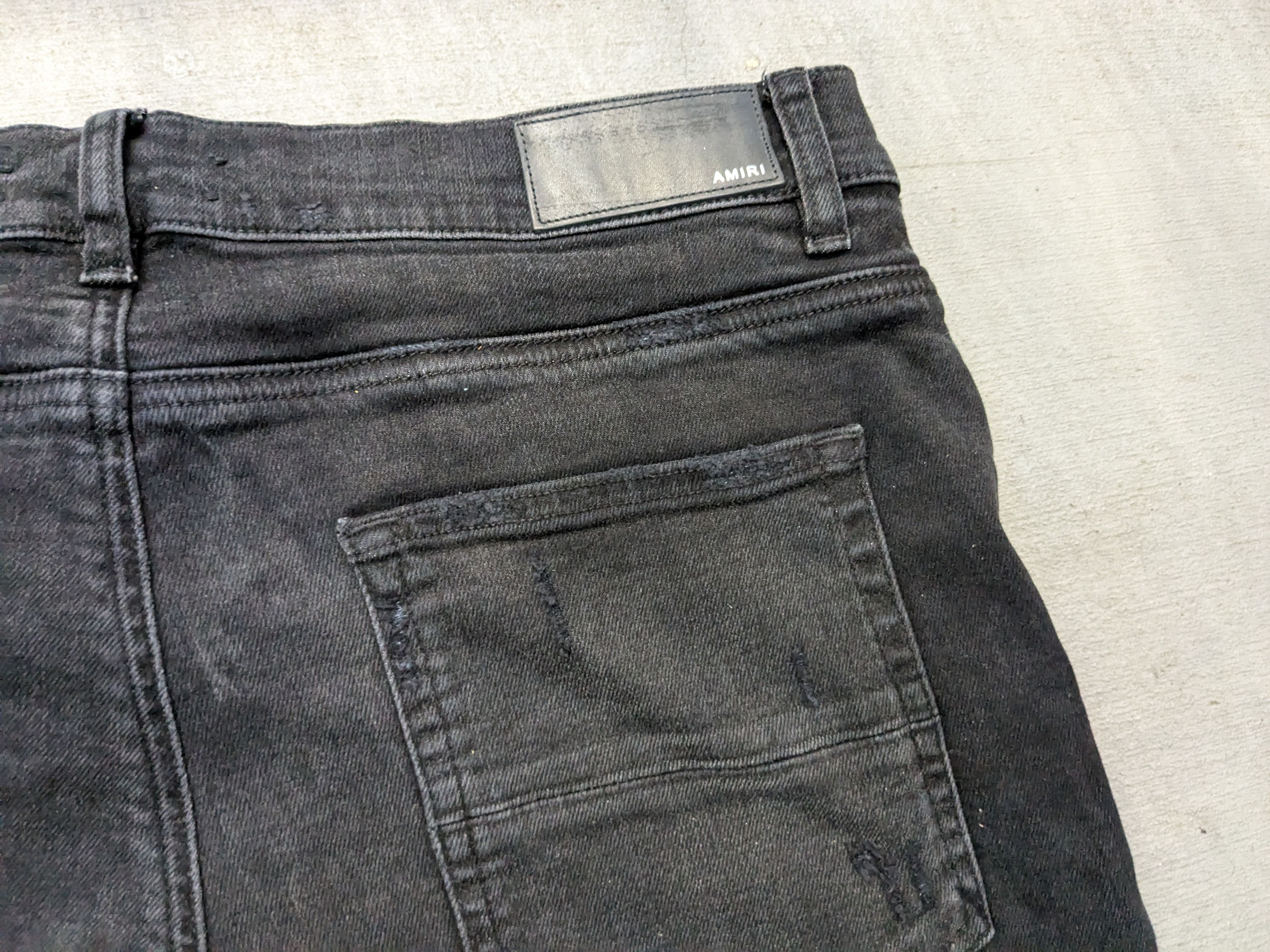 Amiri AMIRI Japanese Repair Denim Jeans Black Size 36 x 35 Slim Size US 36 / EU 52 - 11 Thumbnail