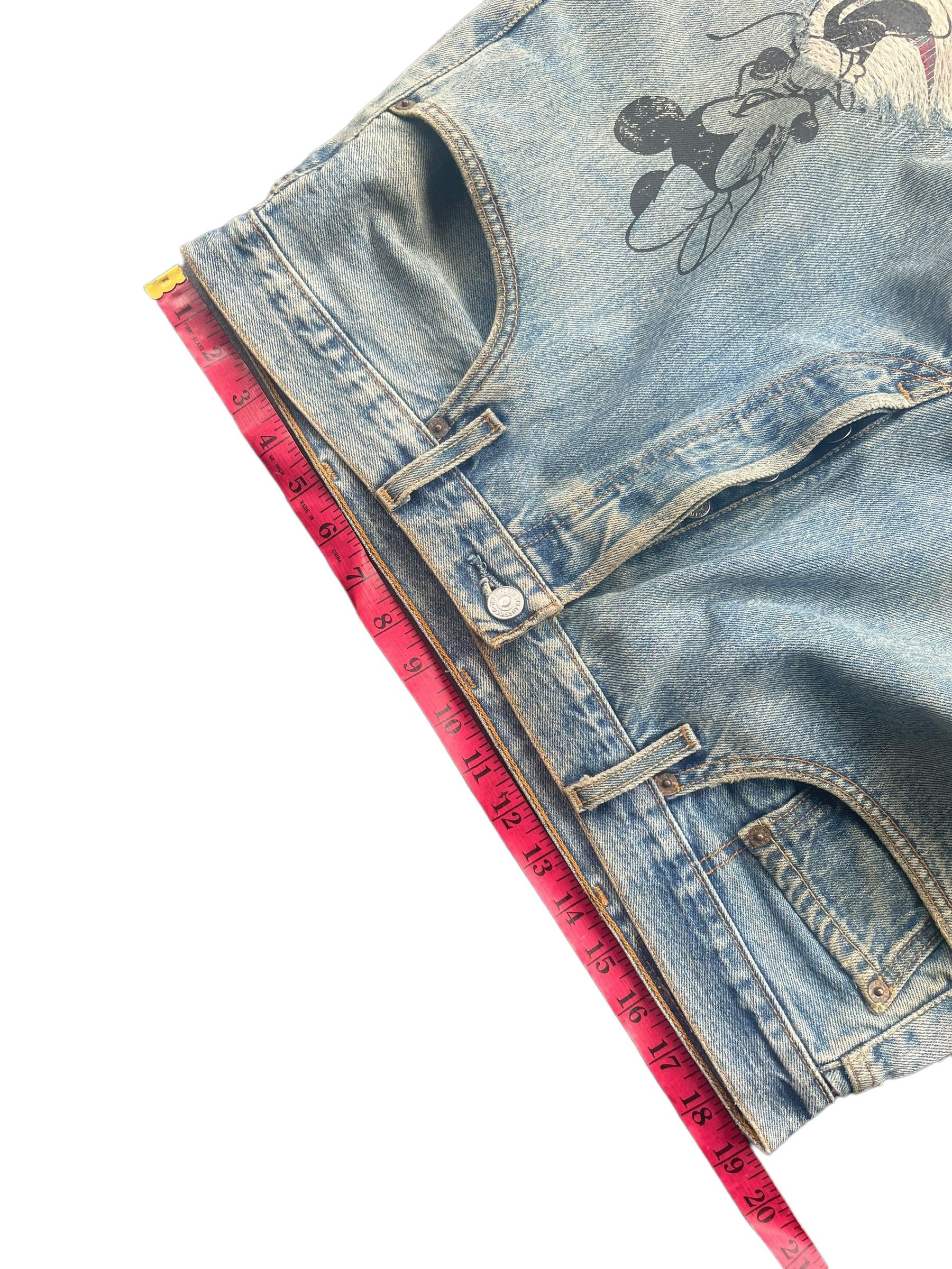 Levi's × Vintage Vintage Levis 501 e 2002 Mickey Faded Distresed Denim Size US 38 / EU 54 - 5 Thumbnail