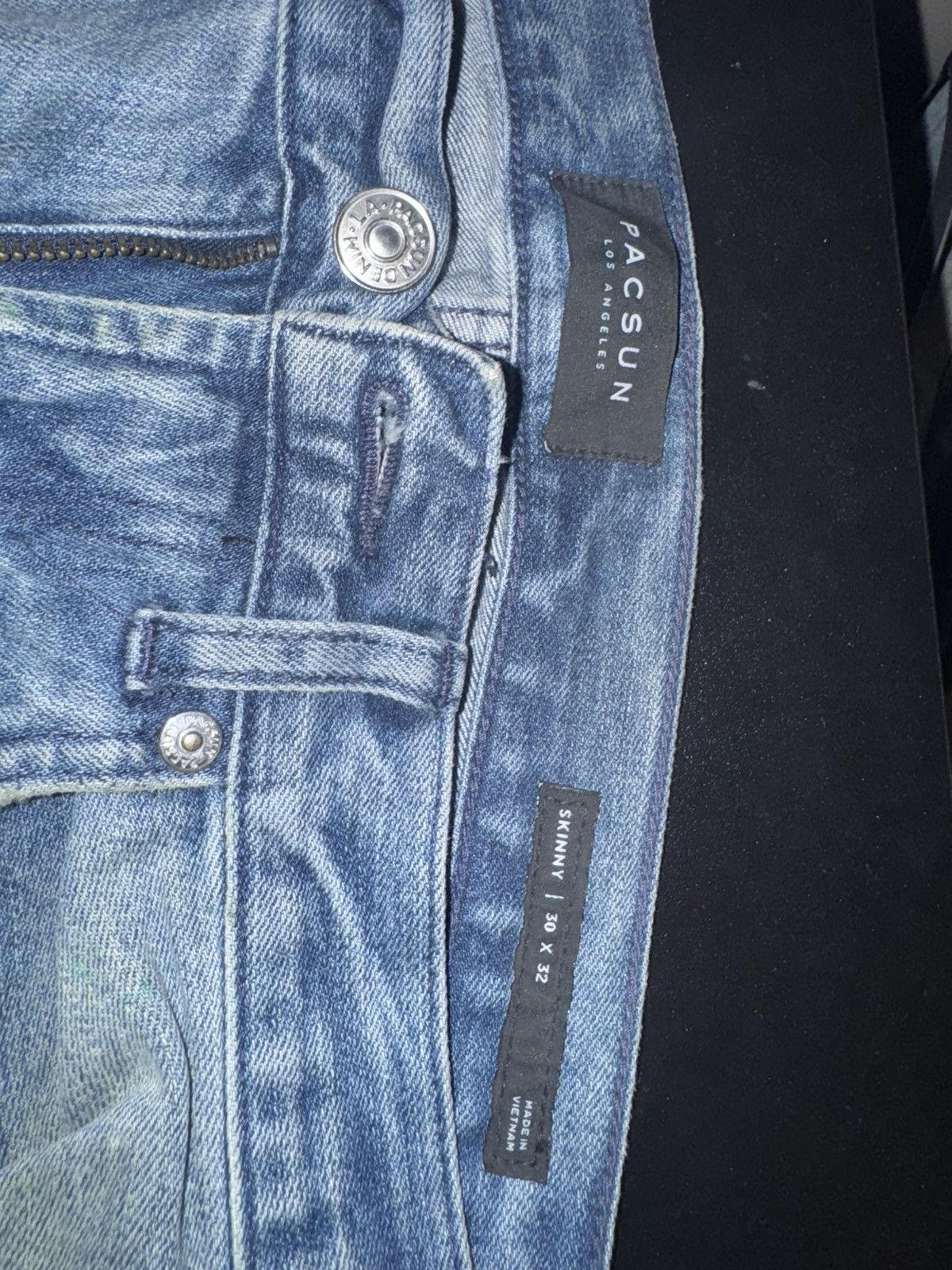 Vintage Men Blue Ripped Skinny Jeans Size US 30 / EU 46 - 7 Thumbnail