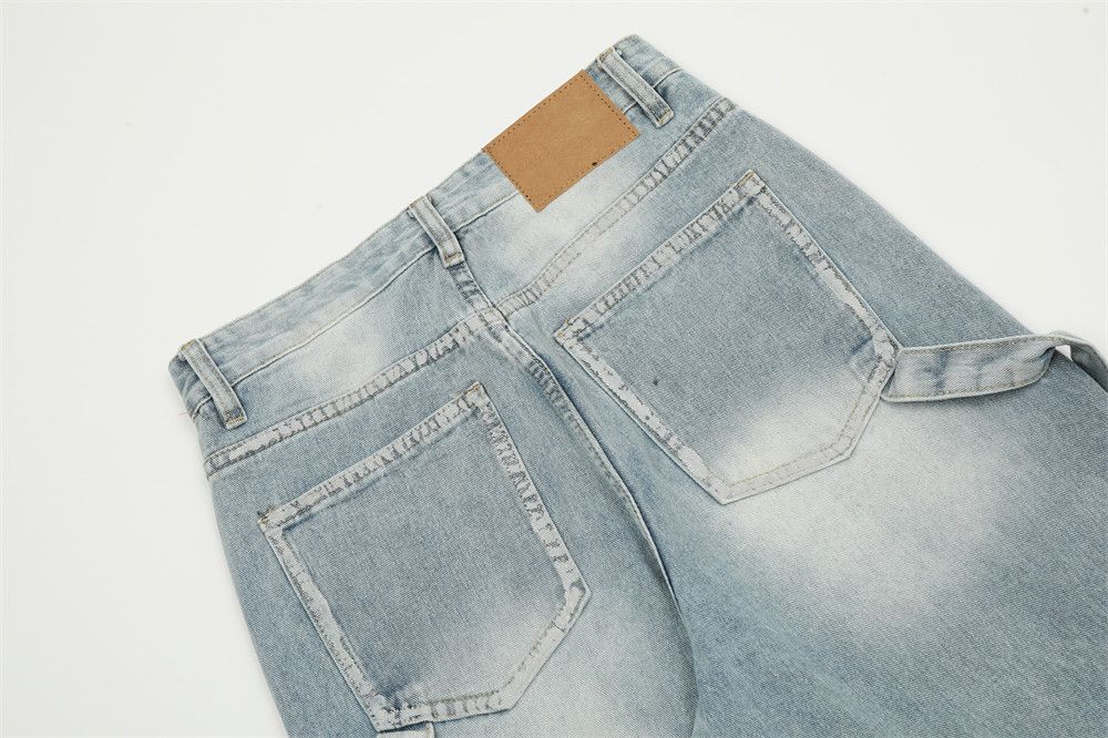 Japanese Brand × Jean Men's washed loose ribbon straight stitching cargo jeans Size US 32 / EU 48 - 6 Thumbnail
