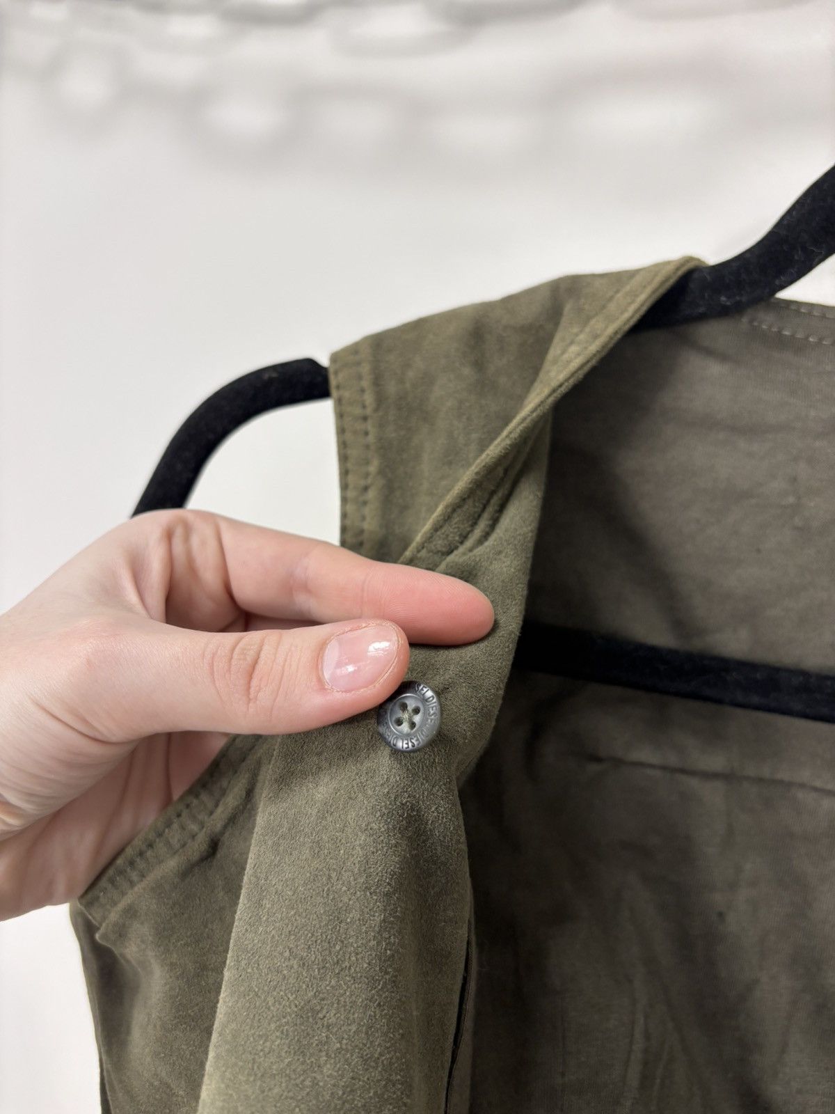 Diesel Diesel L-Zoe NWT Women’s Olive Green Leather Vest Jacket Size S / US 4 / IT 40 - 9 Thumbnail
