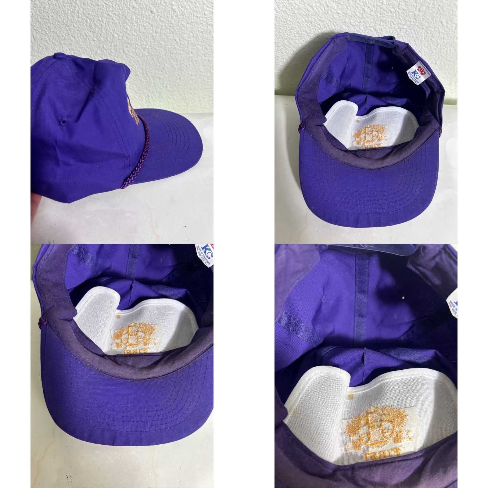 Vintage VINTAGE SnapBack Hat Purple Adjustable KC Collections Men One Size Adults Purple Snapback Adjustable Hat Size ONE SIZE - 9 Thumbnail