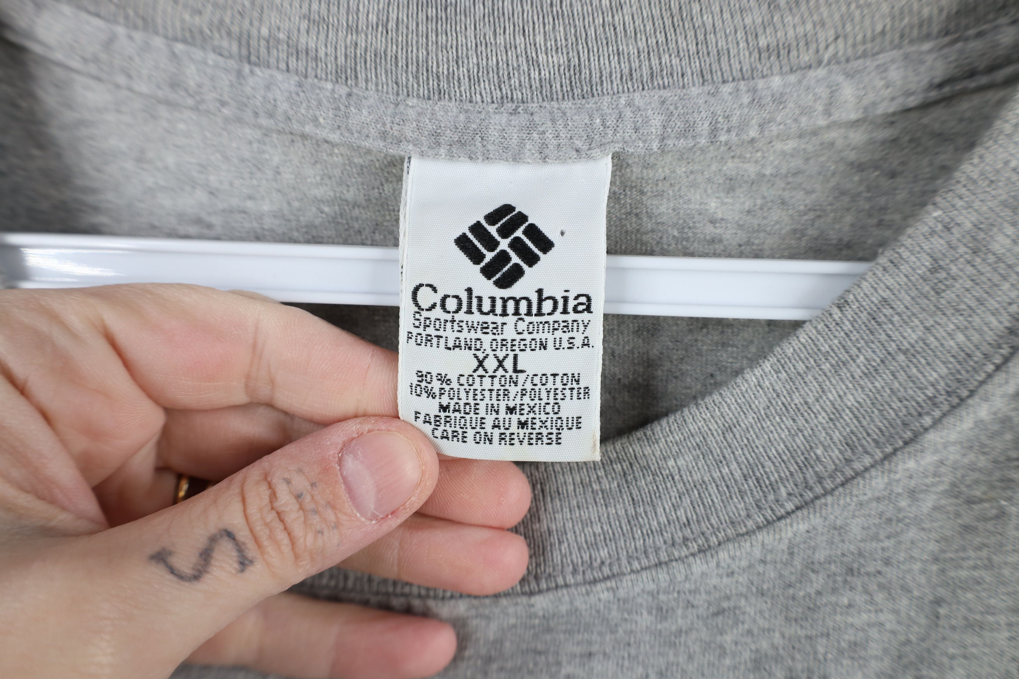 Columbia × Vintage Vintage 90s Columbia Spell Rock Short Sleeve T-Shirt Gray Size US XXL / EU 58 / 5 - 8 Thumbnail