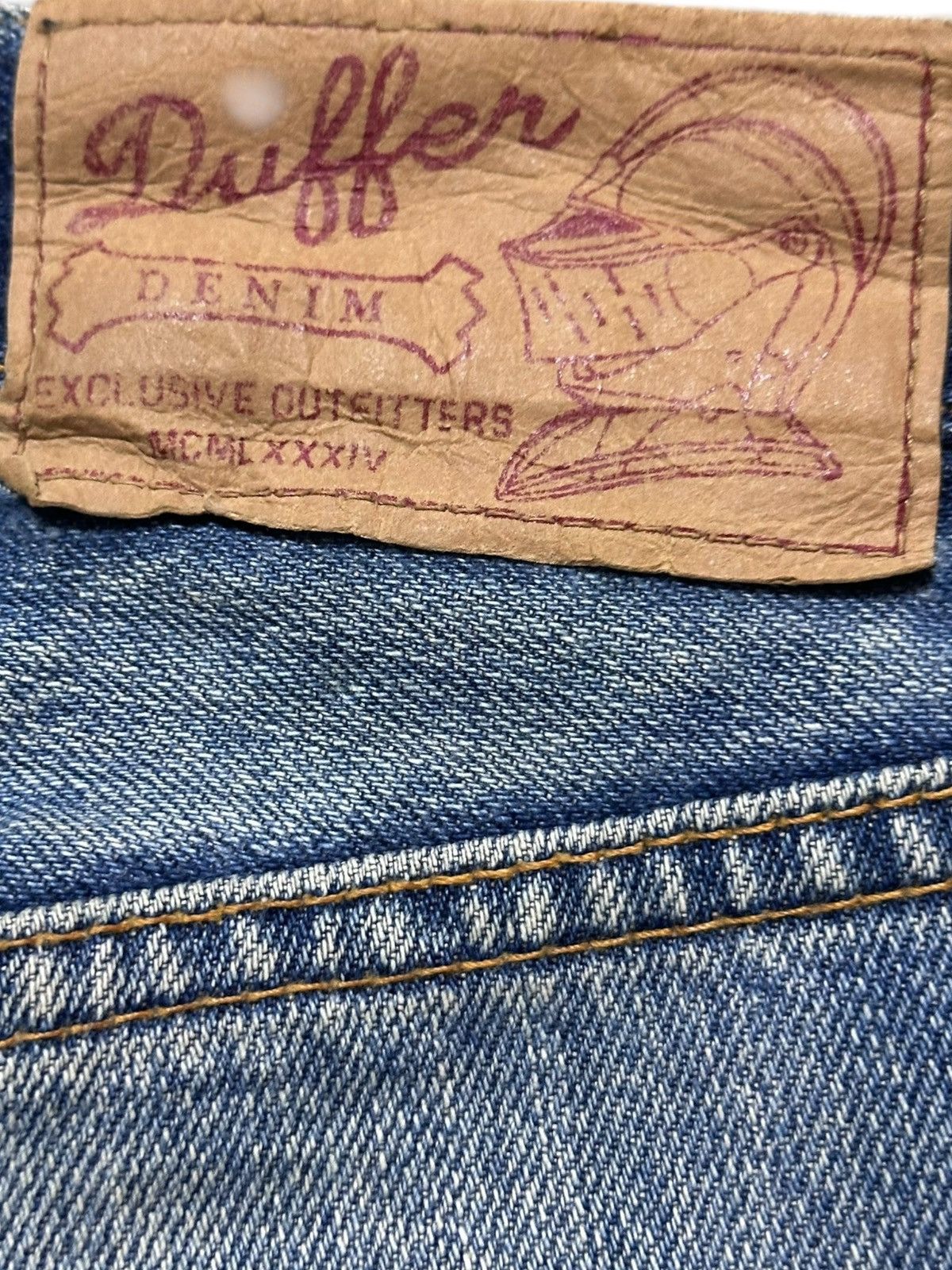 The Duffer of St.George Vintage Duffers Selvedge Faded Distressed Denim Size US 30 / EU 46 - 9 Thumbnail