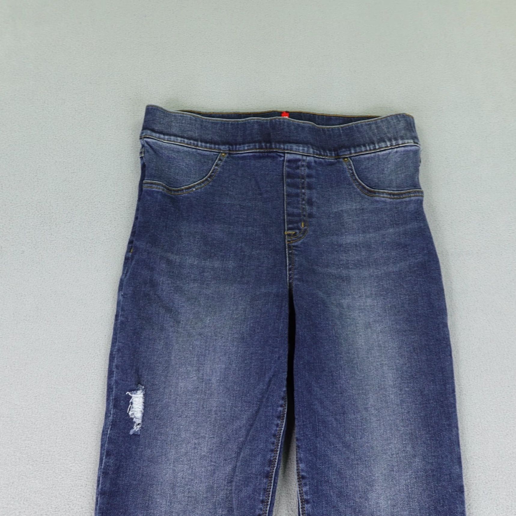 Spanx VINTAGE Spanx Jeans Womens Large Blue Denim Skinny Ankle Distressed Raw Hem Pants Flex Size 36" / US 14 / IT 50 - 2 Thumbnail