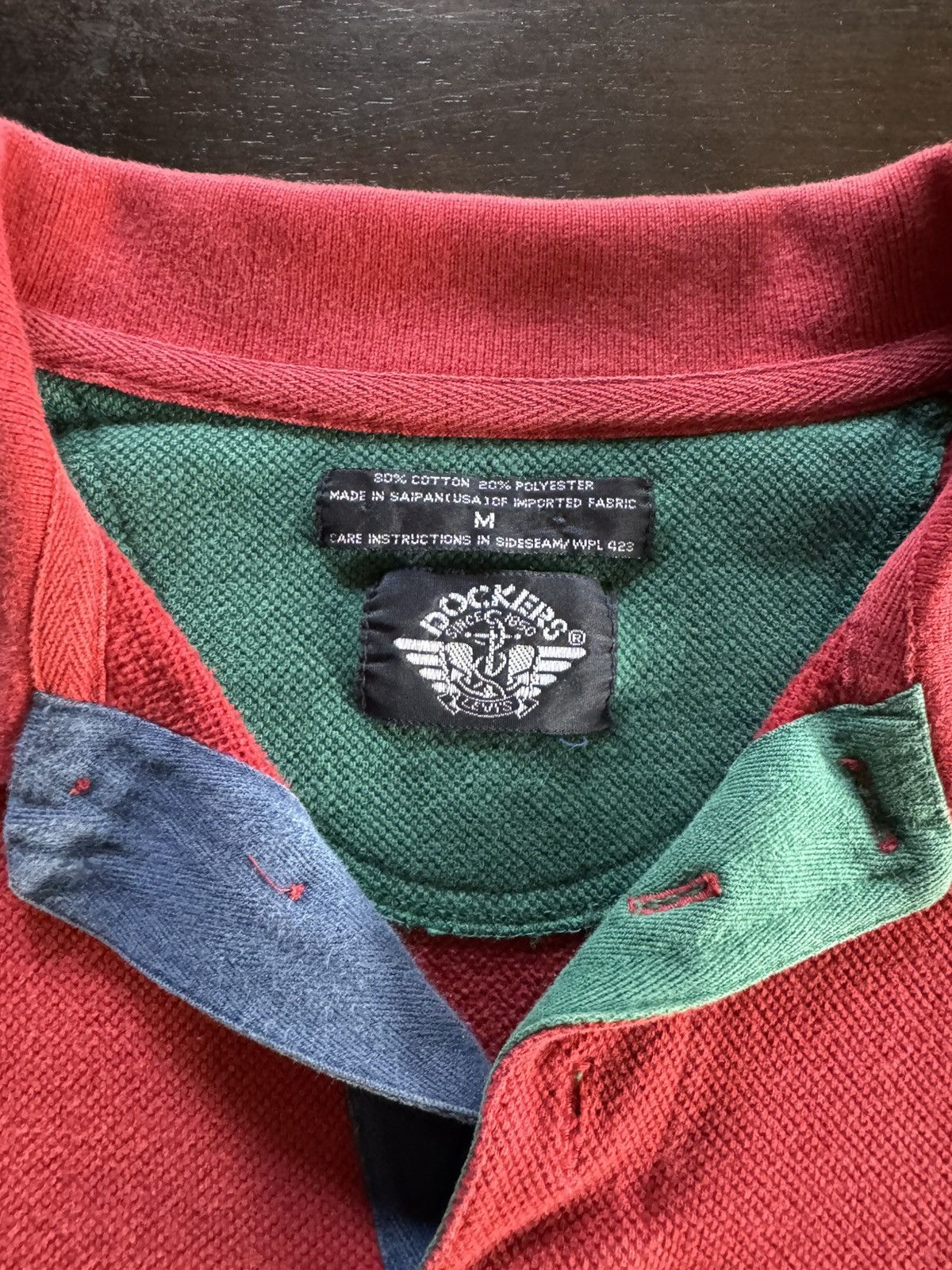 Dockers Men’s Vintage Dockers Polo Size M Red, Blue, Green Size US M / EU 48-50 / 2 - 3 Thumbnail
