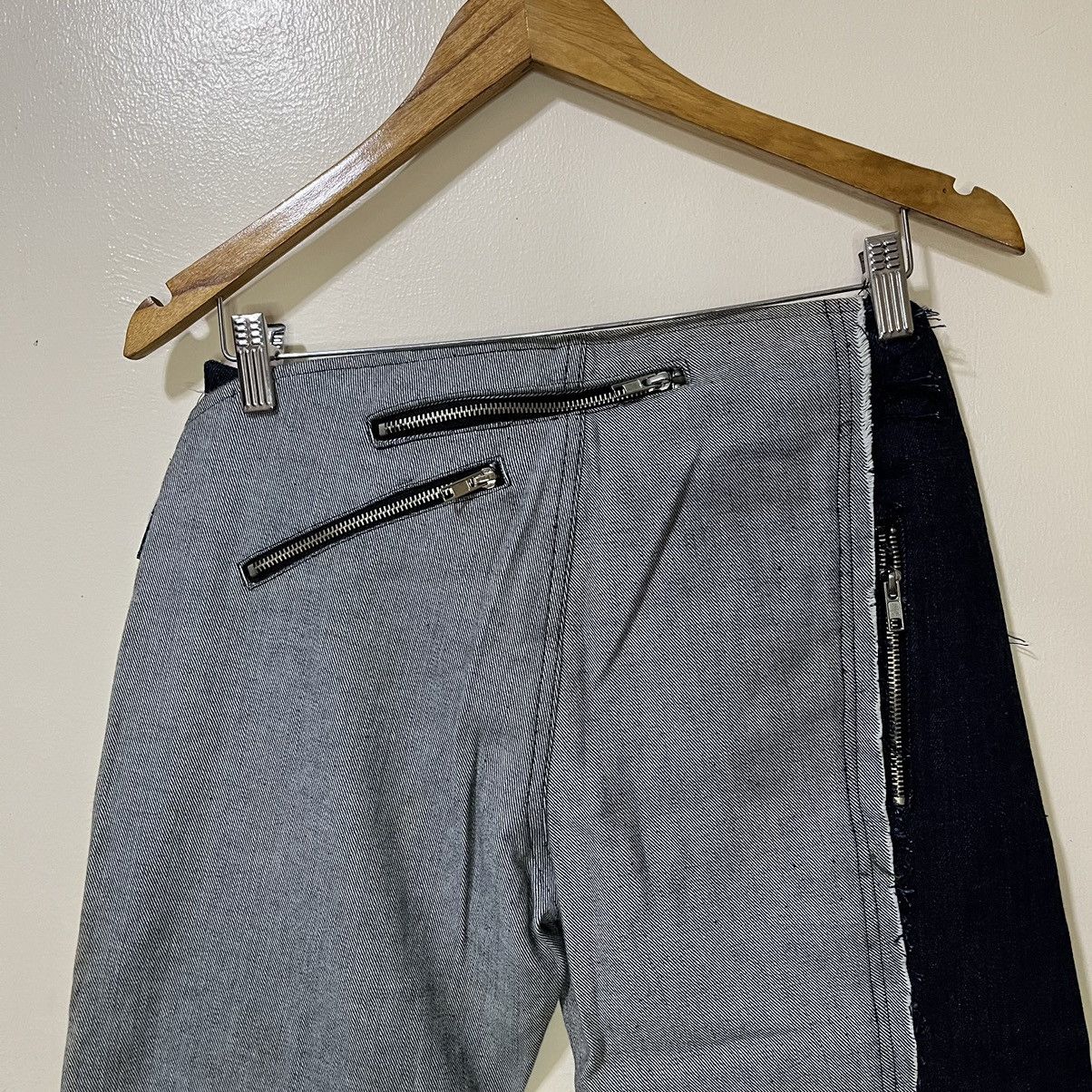 Japanese Brand MEP APOSTROPHE (T) ME PATCHWORK FLARED UNCLE ZIP DENIM PANTS Size US 32 / EU 48 - 11 Thumbnail
