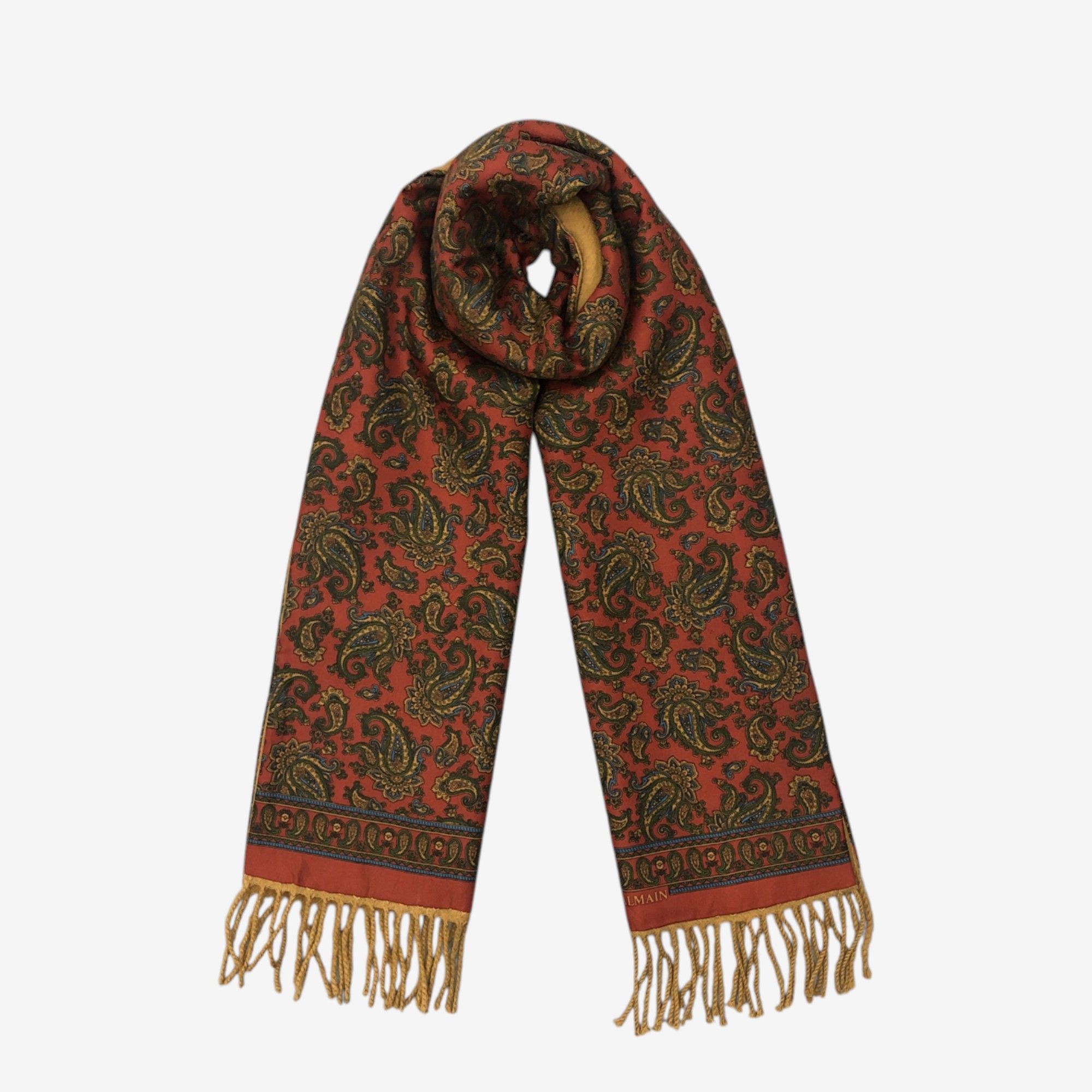 Vintage Pierre Balmain Scarf Muffler SILK Wool Winter