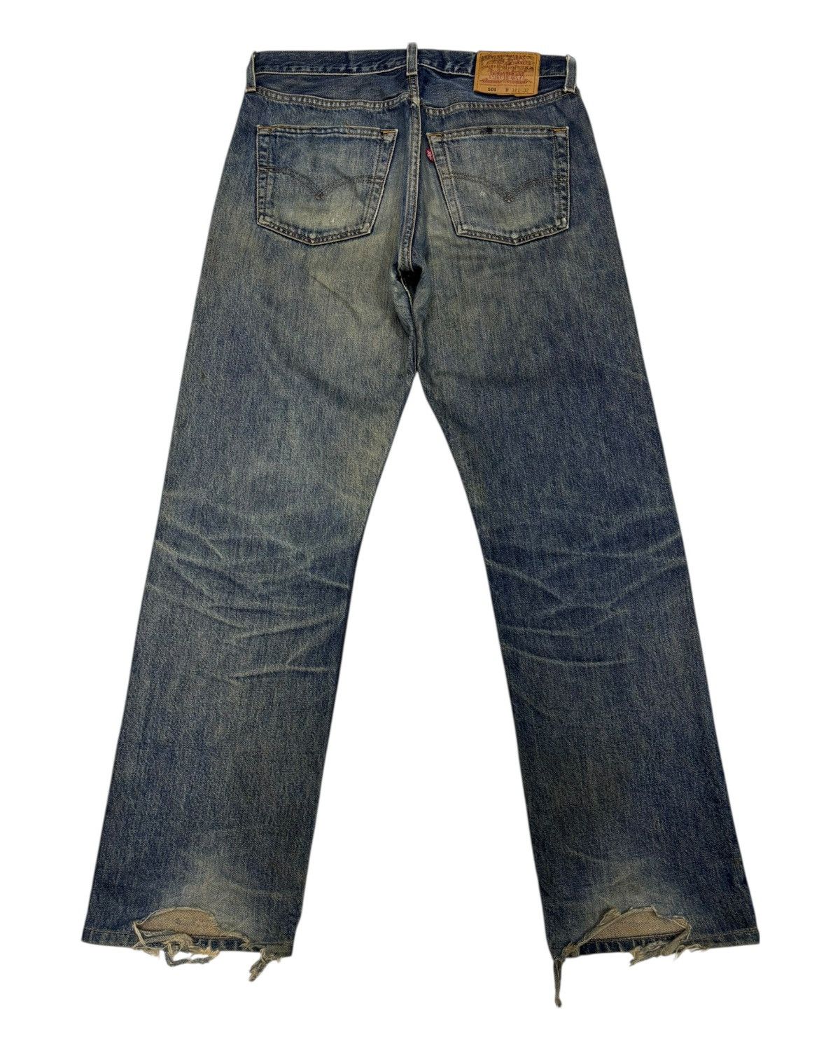 Kapital 🔥VINTAGE LEVIS 501 DISTRESSED PATINA AGED DENIM JEANS Size US 32 / EU 48 - 2 Thumbnail