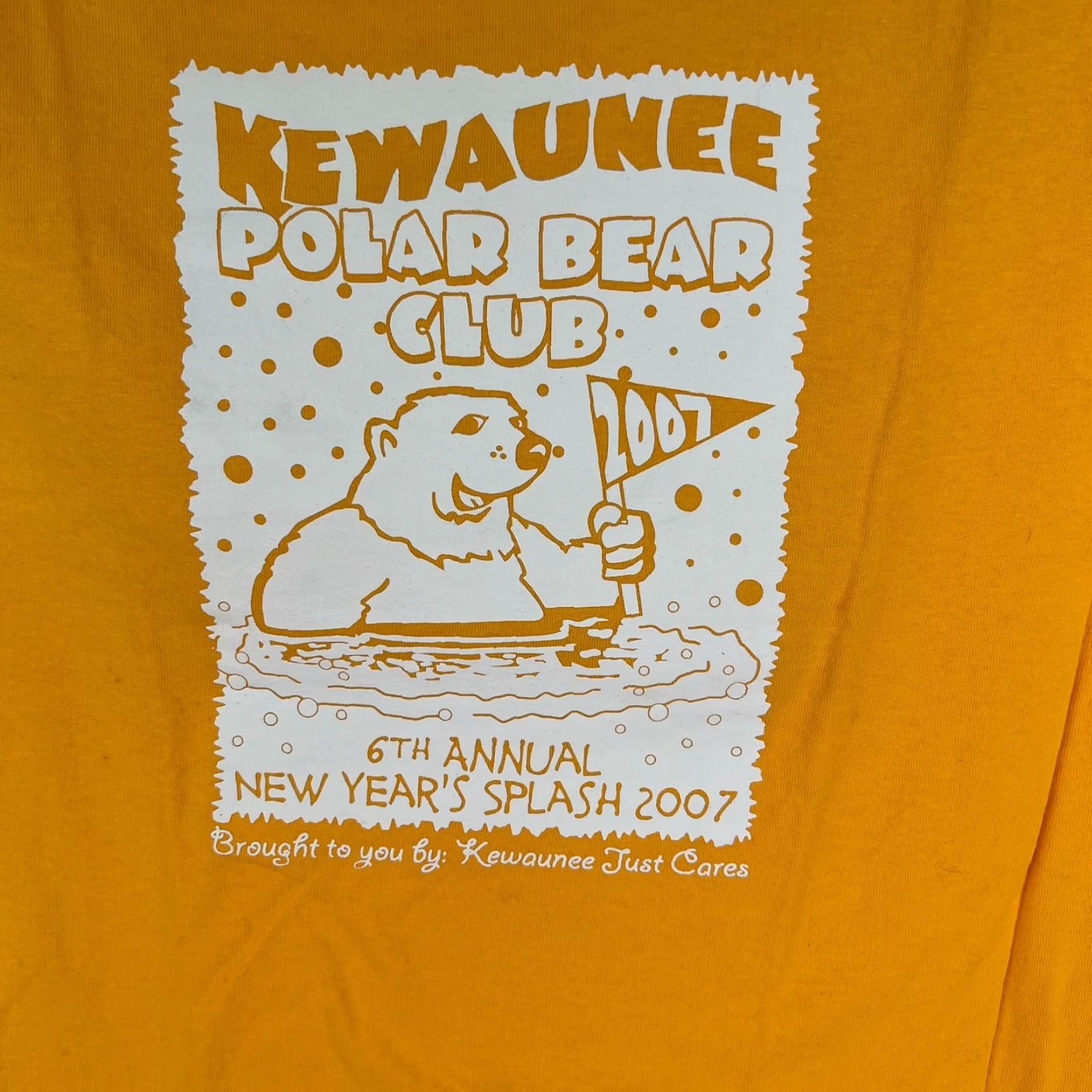 Gildan Gildan Polar Bear Club 2007 Graphic Tee Adult Large Yellow Short Sleeve Mens Size US L / EU 52-54 / 3 - 2 Thumbnail