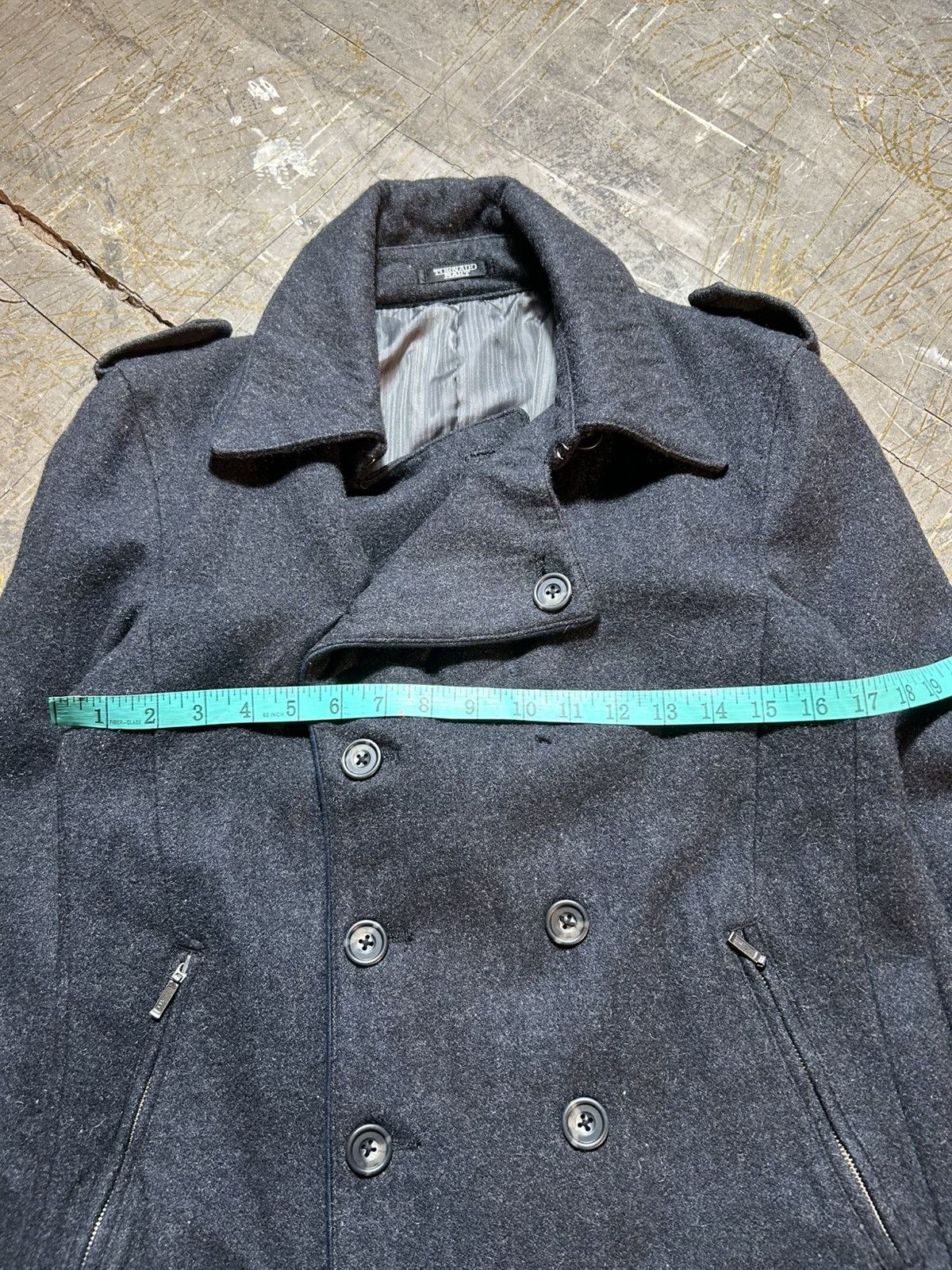 Tornado Mart Tornado Mart Japan Double Breasted Wool Coat Size L / US 10 / IT 46 - 17 Thumbnail