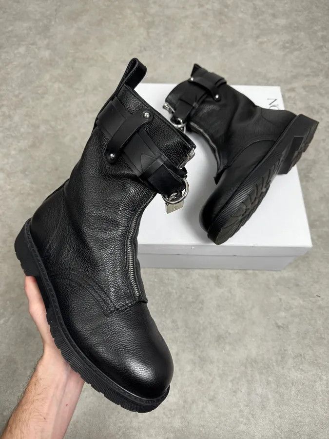 JW Anderson J.W. Anderson Black Ultra Zip Ankle Leather Boots Size US 8 / EU 41 - 1 Thumbnail